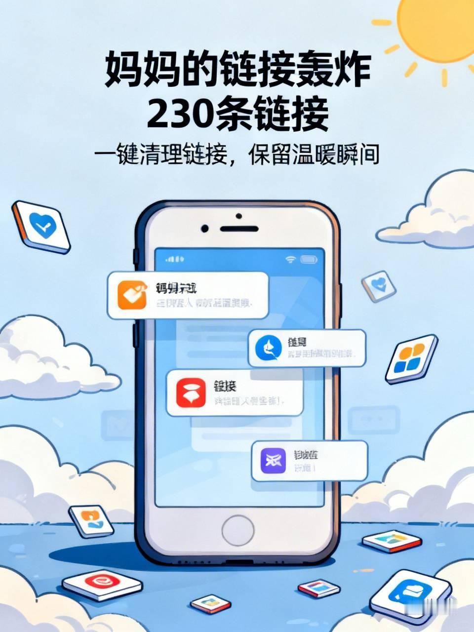 哎哟喂，我妈一天给我发二百三十条链接。二百三十条！我数过，真数过。

早上睁眼，