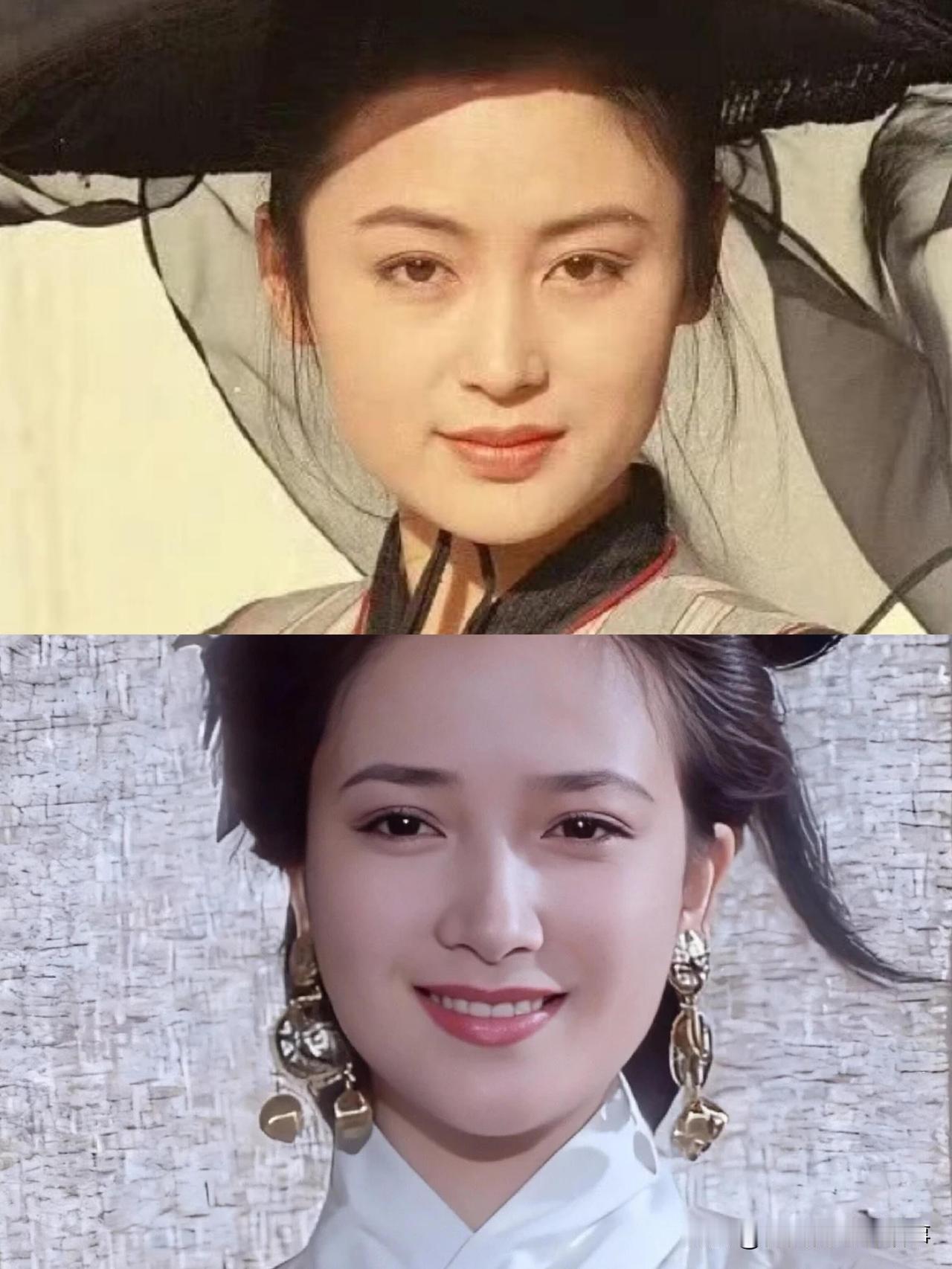 何晴陈红为啥她俩大双给人的感觉却很古典美！
 
都说远山如黛，近水含烟，何晴和陈