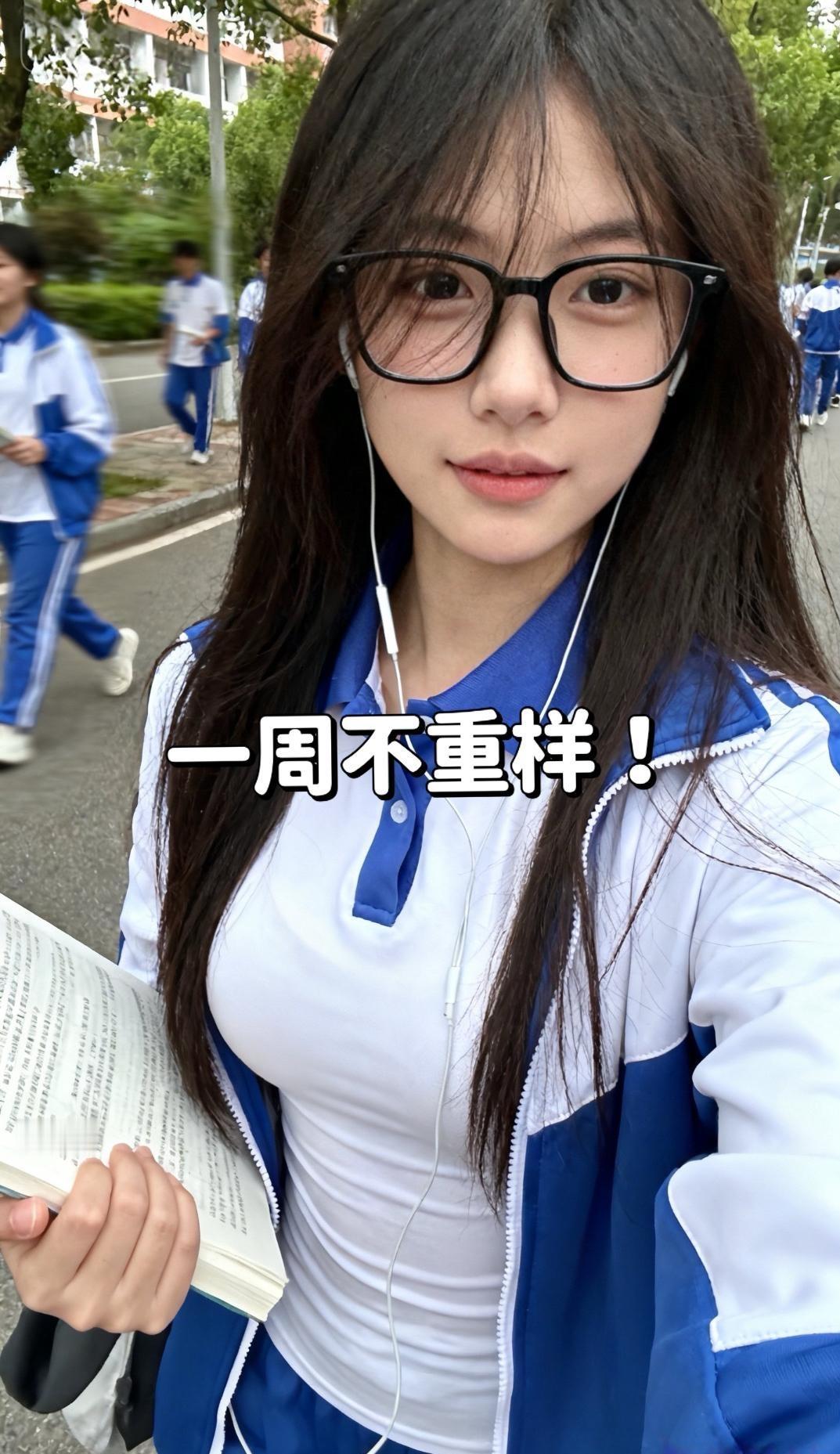 女大学生:看我一周不重样的校园日常，清纯可爱的校园穿搭。清纯女学生穿搭 校园风少