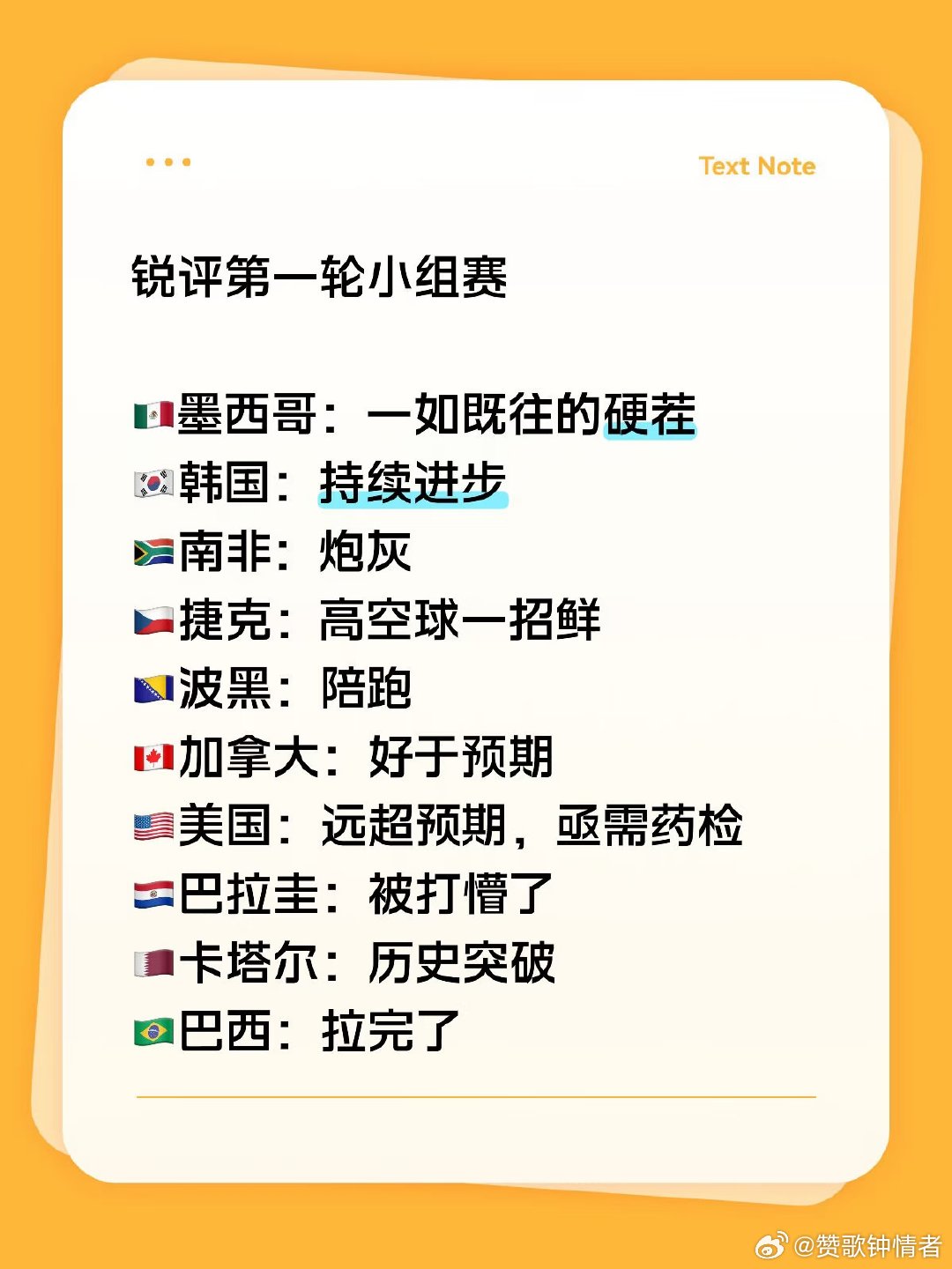 🏴󠁧󠁢󠁳󠁣󠁴󠁿苏格兰：无聊🥱 🇹🇳突尼斯：最差签运 世界杯