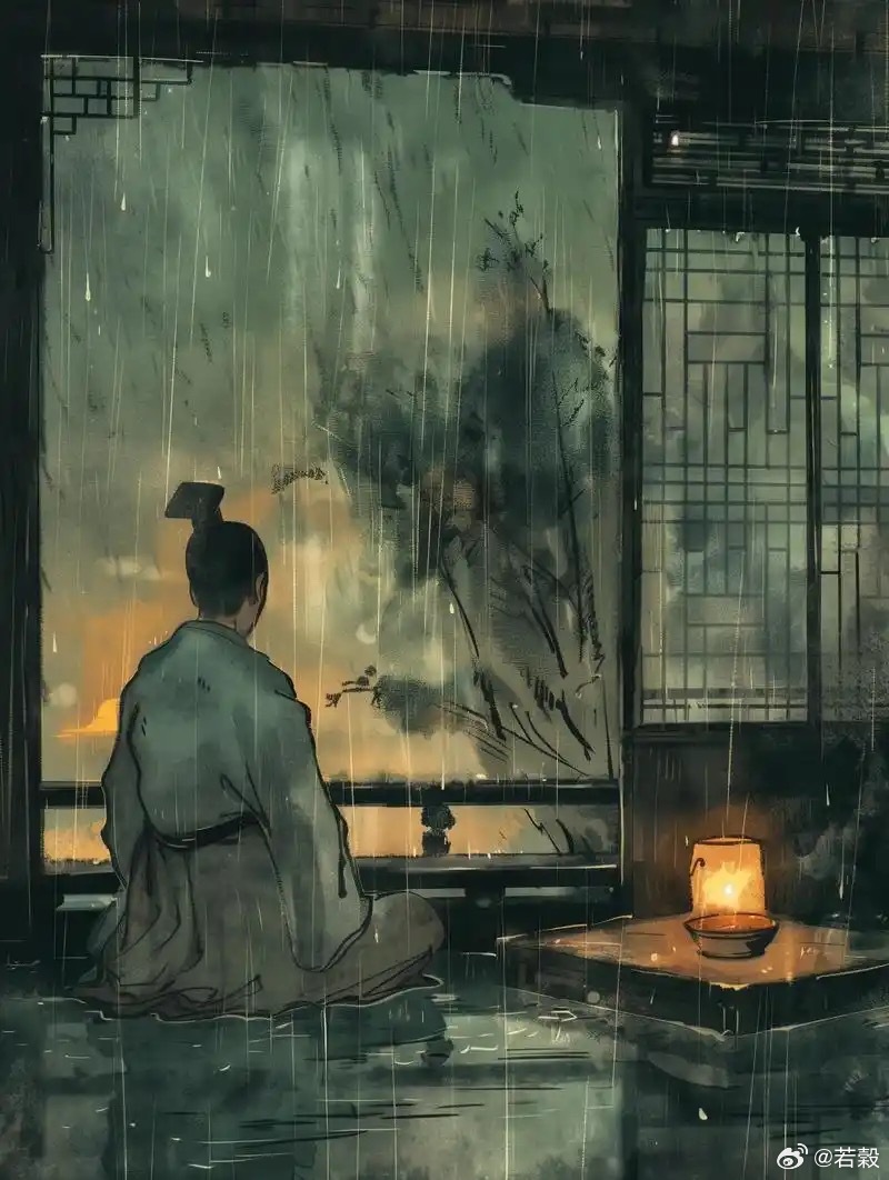 【夜雨闻声】丙午马年夏月尘心渐逐雨声稀，世味轻随烛影凄。此身已在空蒙住，谁识人间