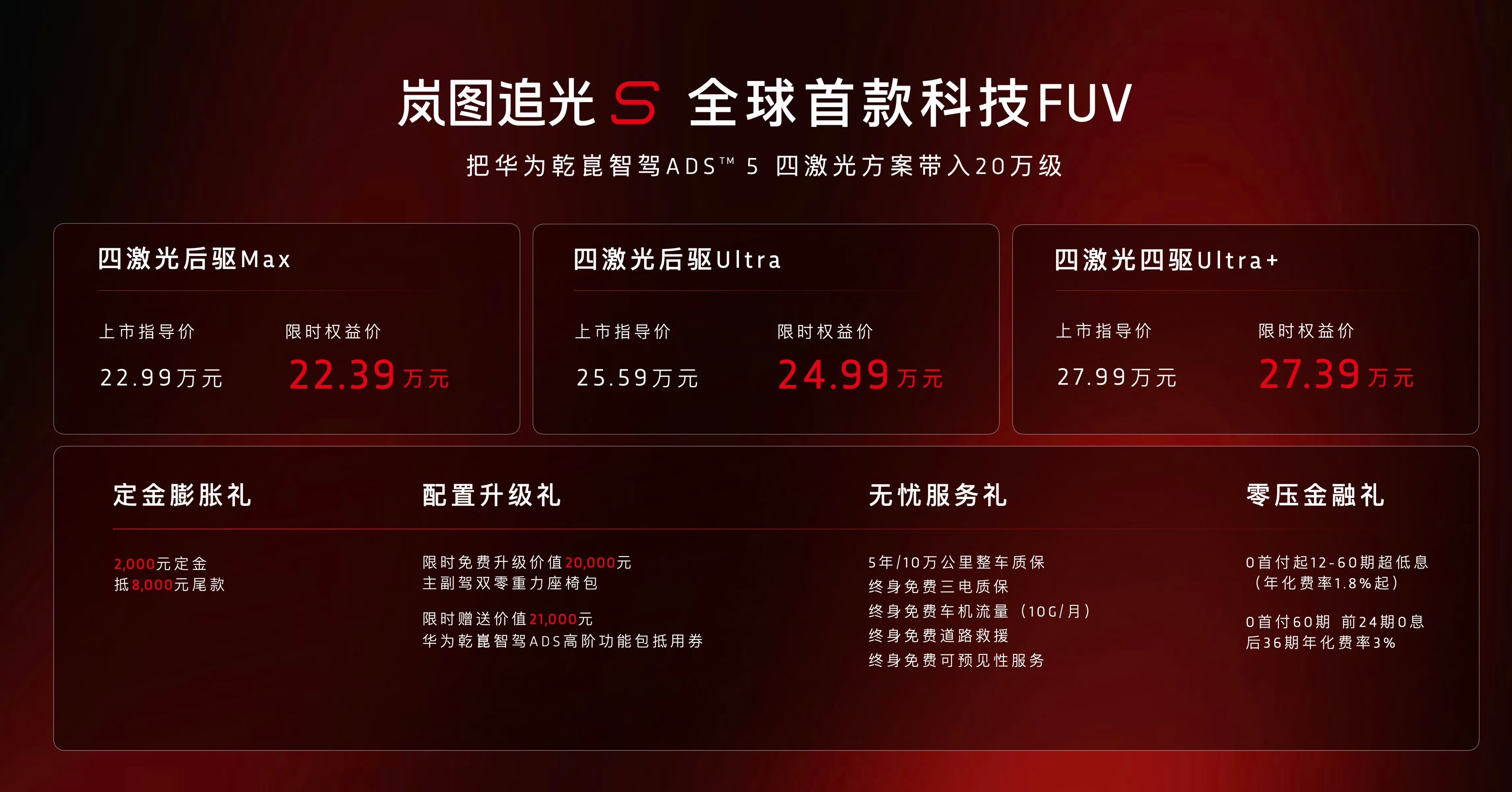 价格如何？四激光竟然标配了 