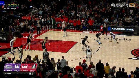 开拓者加时险胜国王德罗赞燃尽了自己。常规时间最后的三分绝平，以及加时赛最后中投反