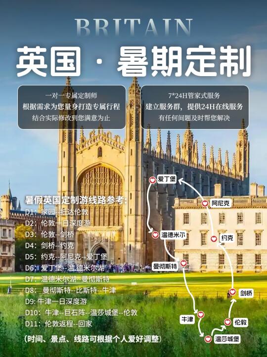 2025英国暑假定制游天花板｜11天私藏路线