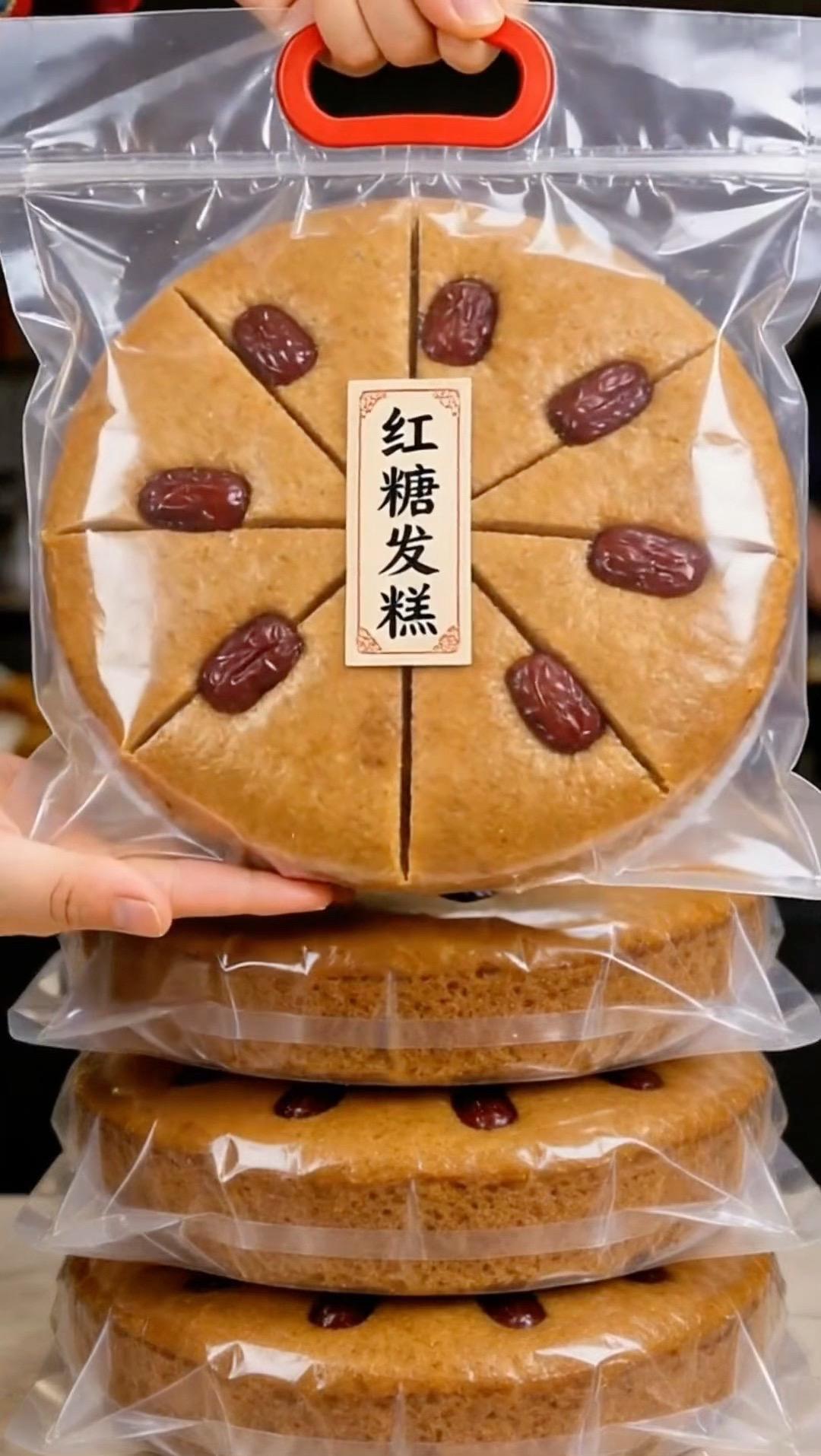 6.9到手一袋红糖发糕，软糯香甜，好吃又实惠