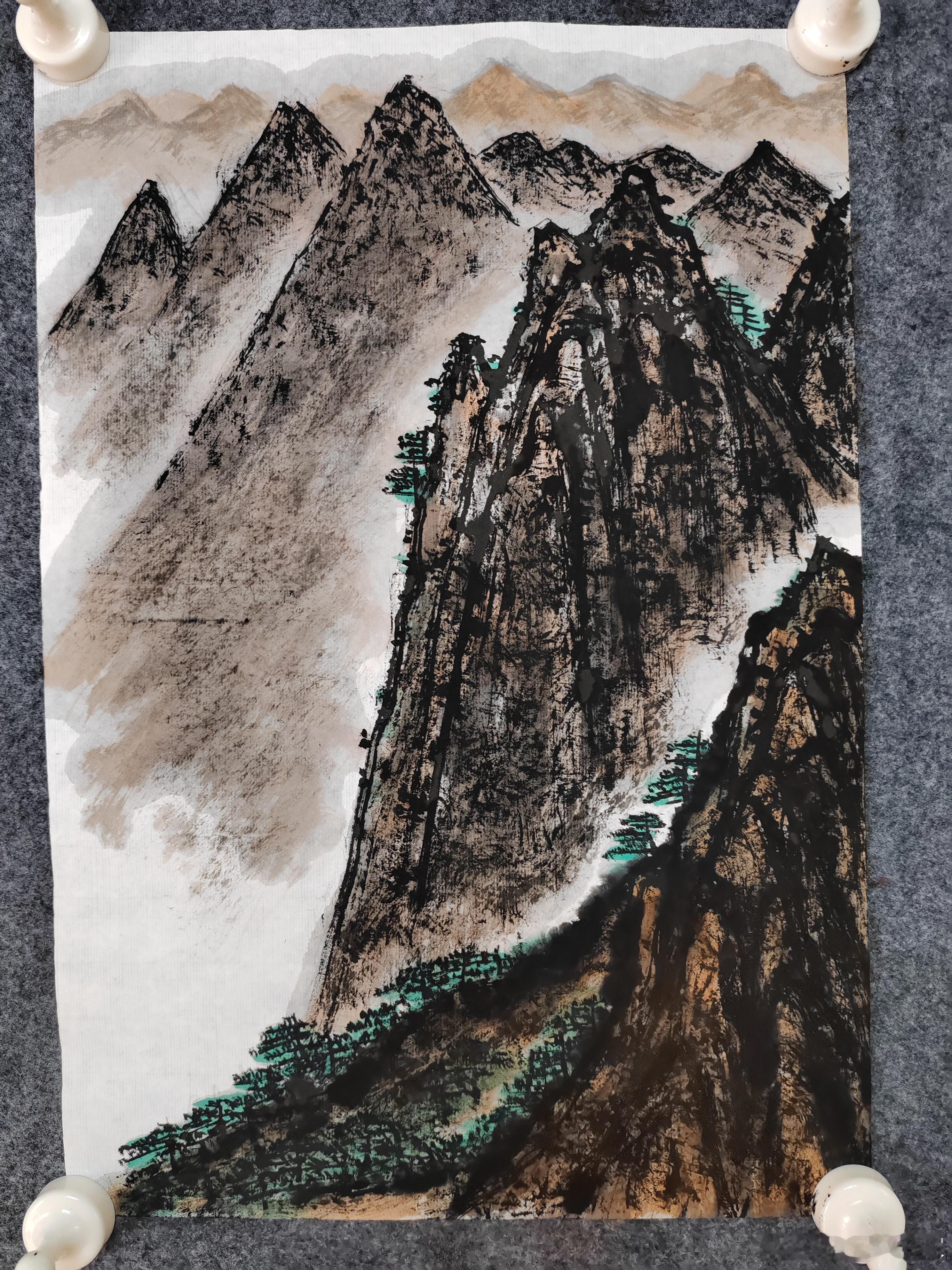 黄山写生黄山国画