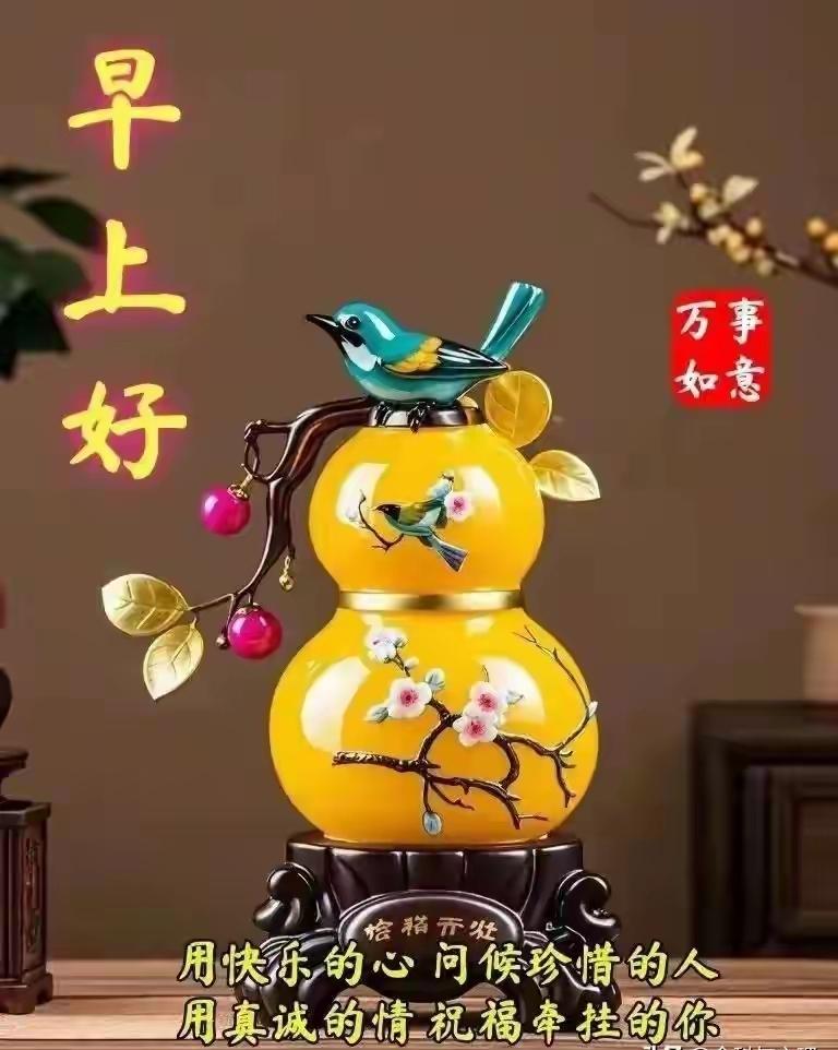 晨光漫过窗棂，微风捎来清晨的美好。今天想把这份温暖传给你：高高兴兴问个好，开开心