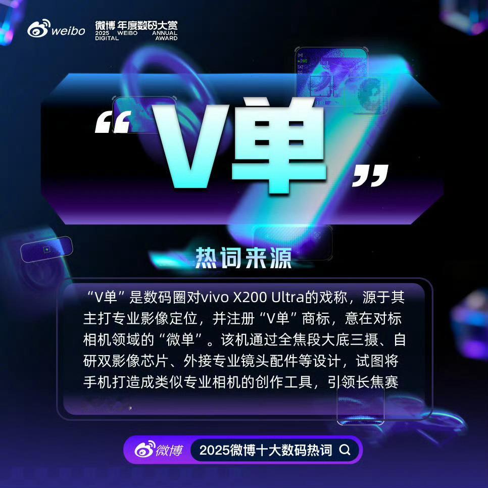 2025微博十大数码热词微博年度数码大赏 今年的微博年度数码热词也太懂用户了吧，
