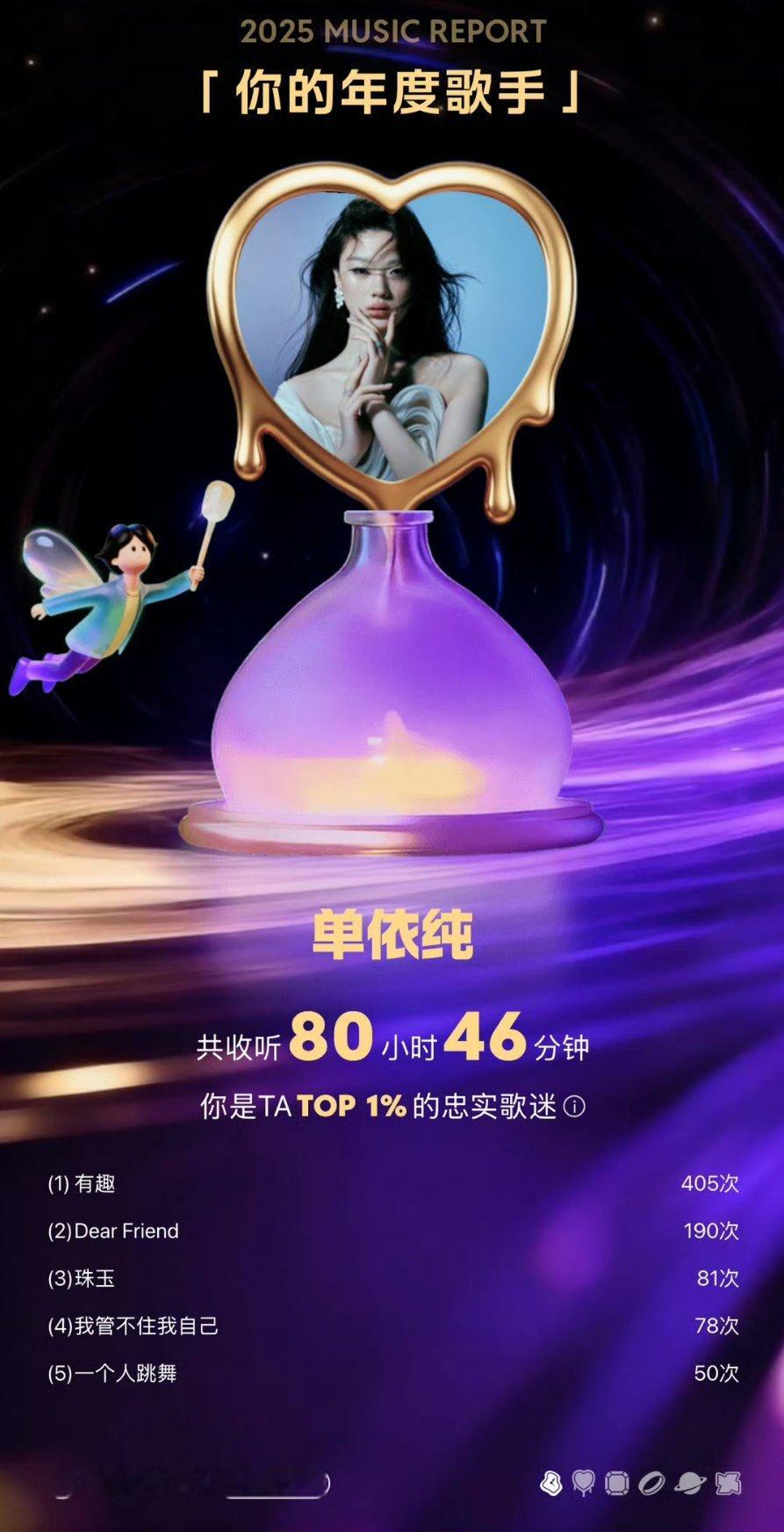 QQ音乐年度听歌报告 QQ音乐年度听歌报告来了~单依纯用“声乐教科书”级唱功征服