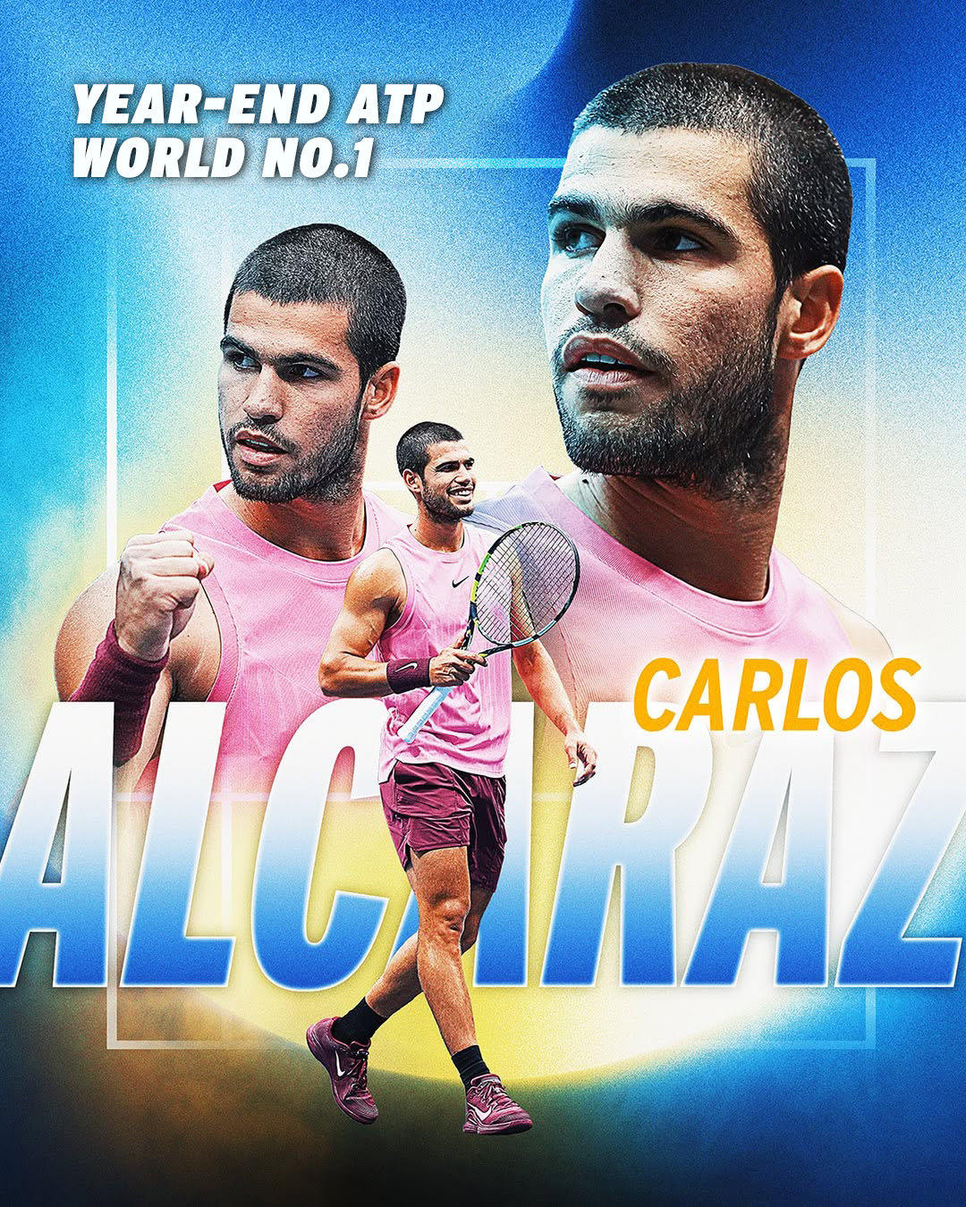 重返宝座👑祝贺阿尔卡拉斯生涯第二次锁定年终世界第一✨🎁转发评论，分享今年你印