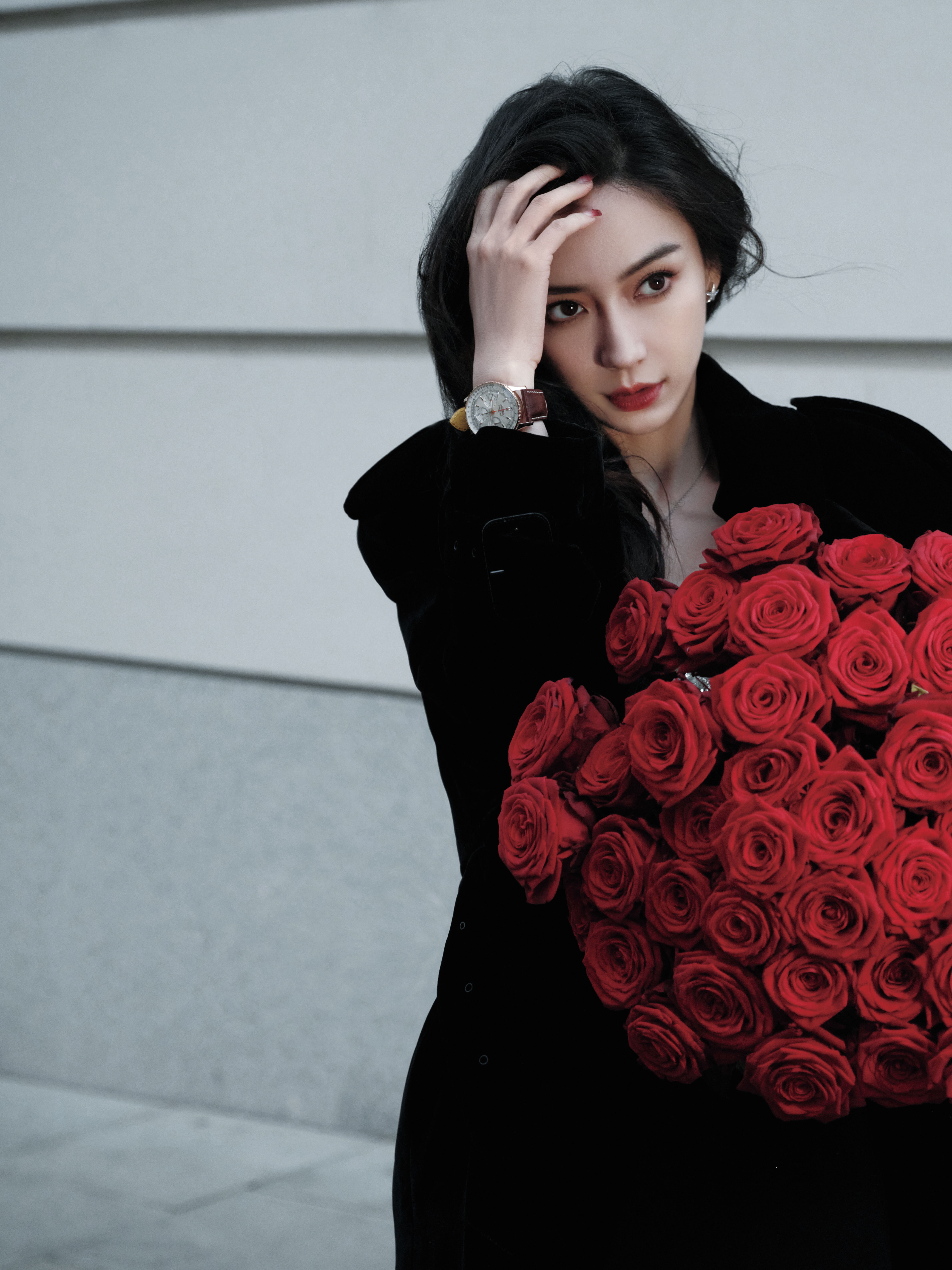 angelababy [给你小心心]杨颖 将将们快来欣赏姐姐手机里的日落🌇呀！