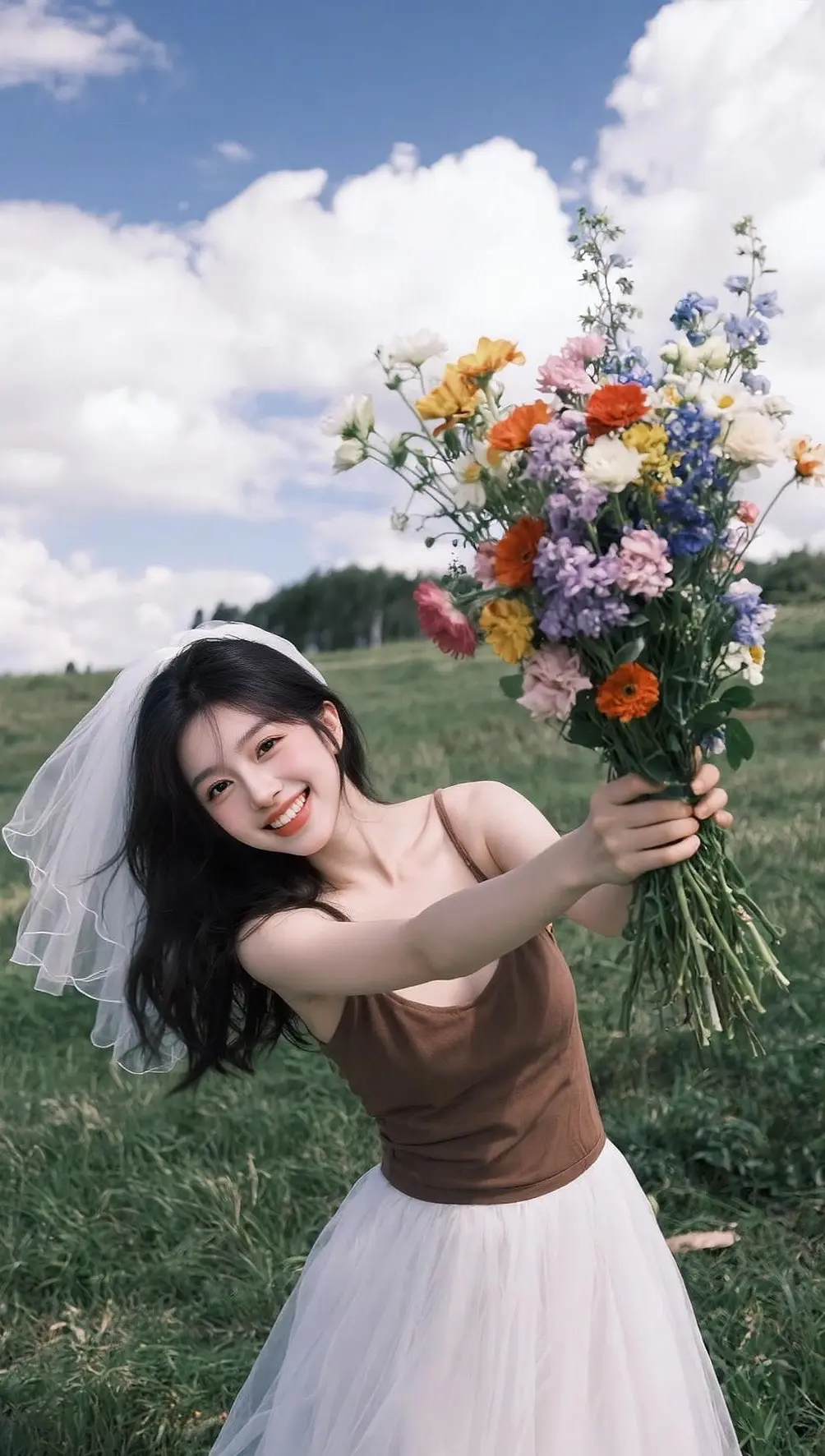 AI田园花束写真 随变ai随便玩 ai创作 玩法合伙人计划 我在拍特效