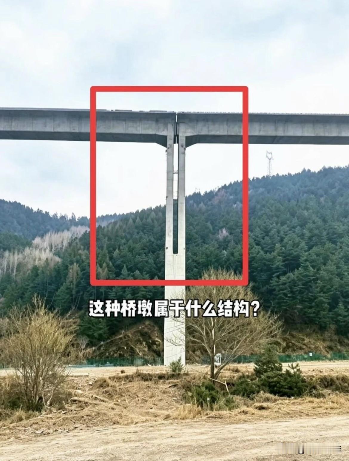 这种桥墩属于什么结构呢⁉️

师傅们：大家仔细看看就能发现
门道。它并不是空心墩