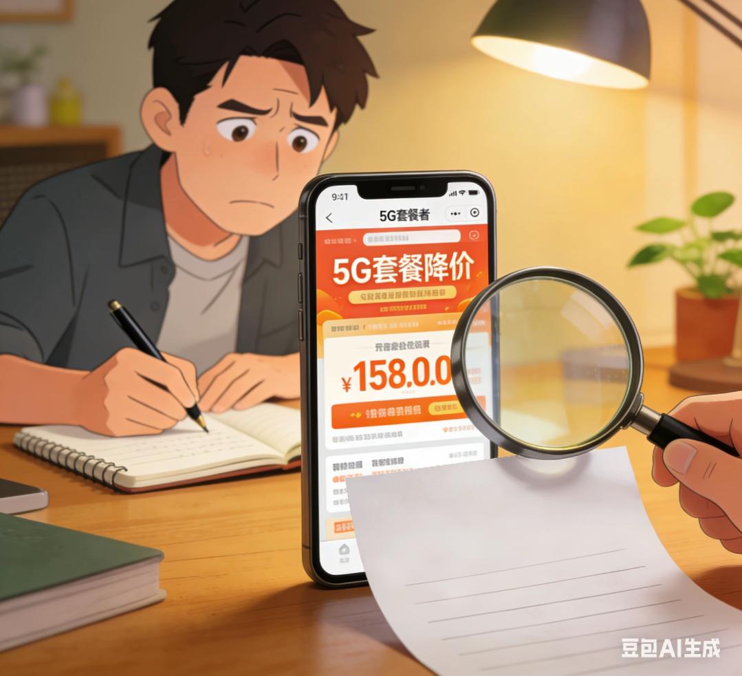 别被5G套餐降价的噱头骗了！这波操作，多半是玩文字游戏。
 
5G套餐降价不是真