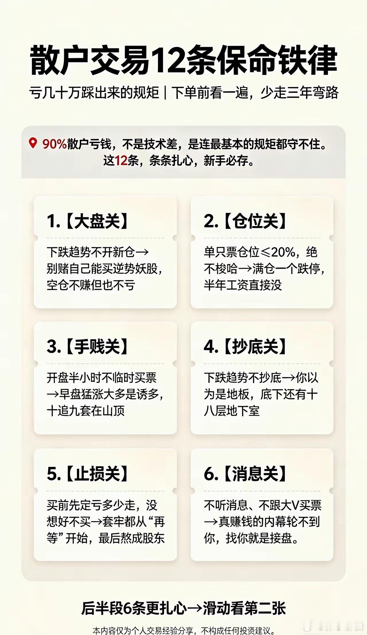 散户交易12条保命铁律 