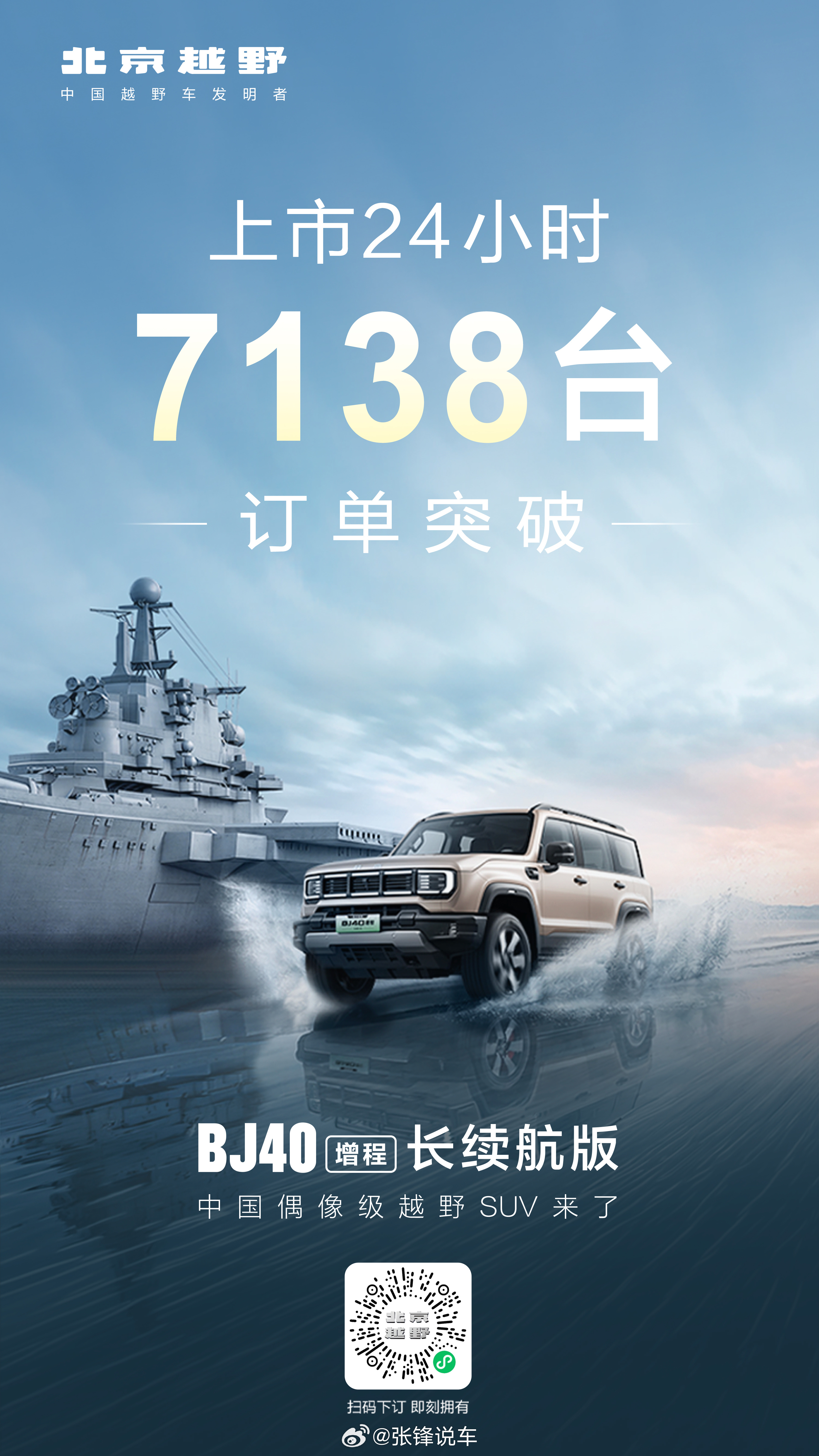 可城可野极安全BJ40增程长续航版上市24小时订单突破7000台北京越野BJ40