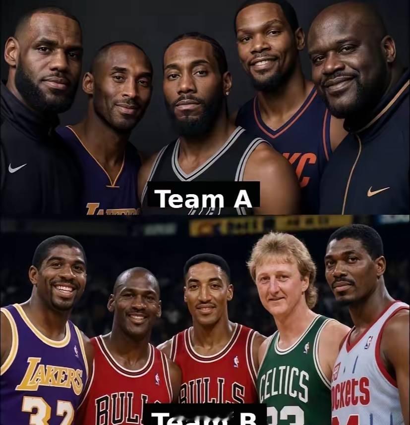 上面有奥尼尔是无敌的，下面有乔神，但如果打7场，谁会胜出呢？Team A 的核心
