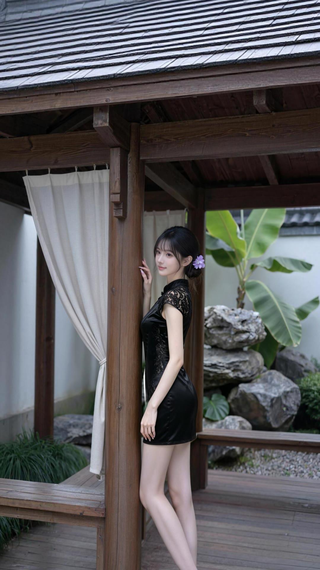 ，国风美永不过时 ，旗袍美腿 ，大长腿