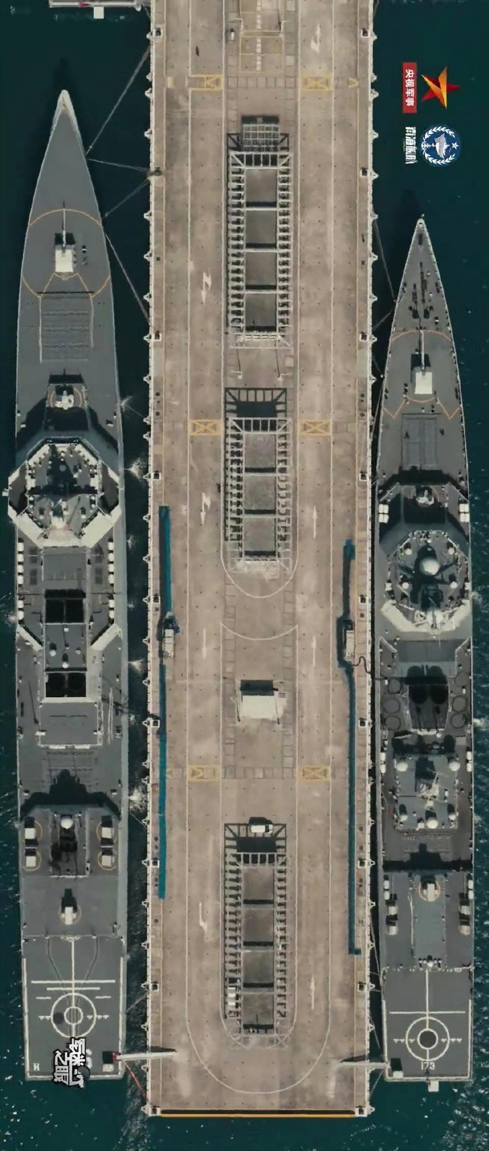 055和052D俯视图。烽火问鼎计划