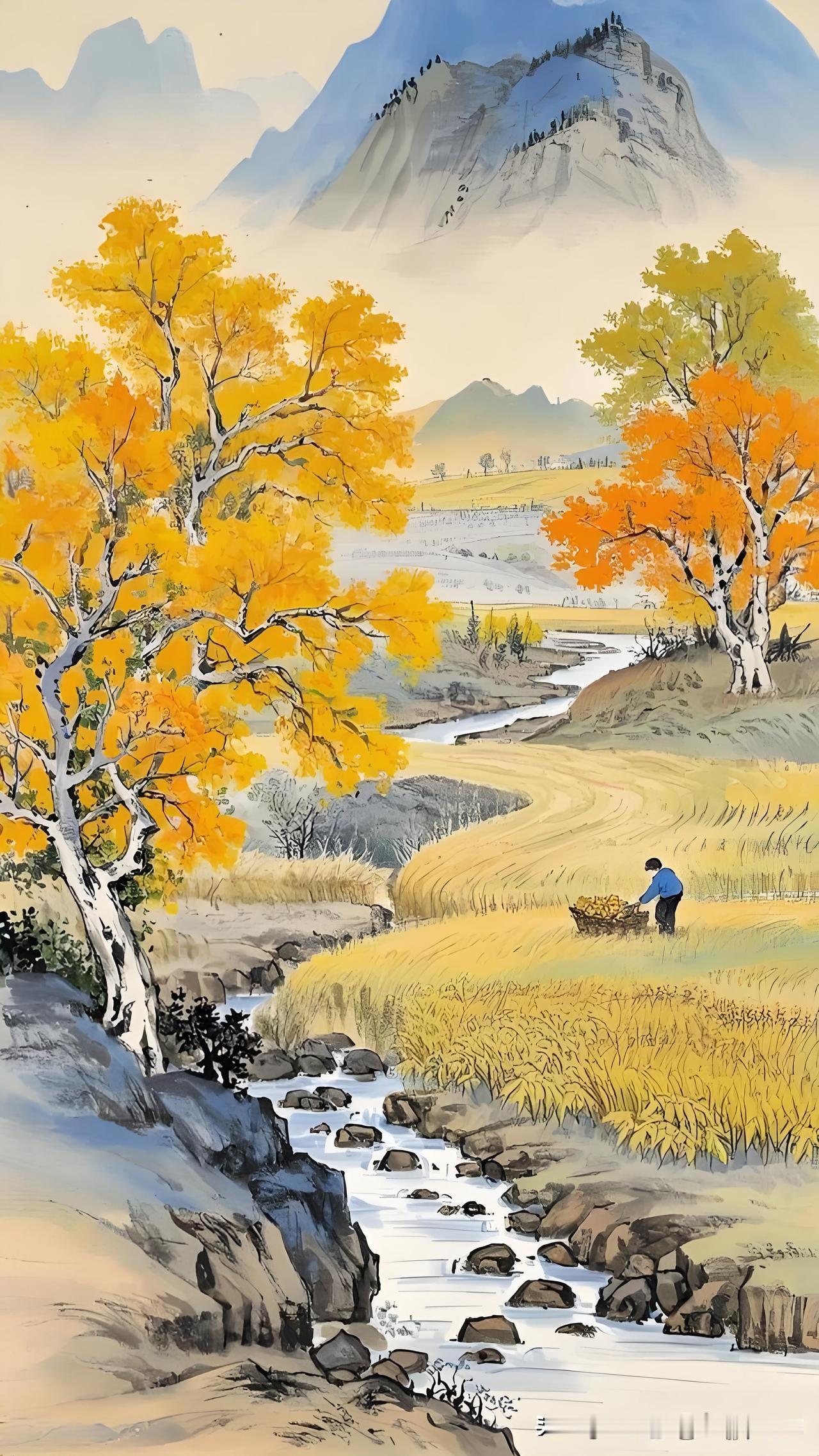 《初秋偶题》
——明.张实居
飒飒西风吹薜萝，
炎天伏枕一时过。
山中事事秋来好