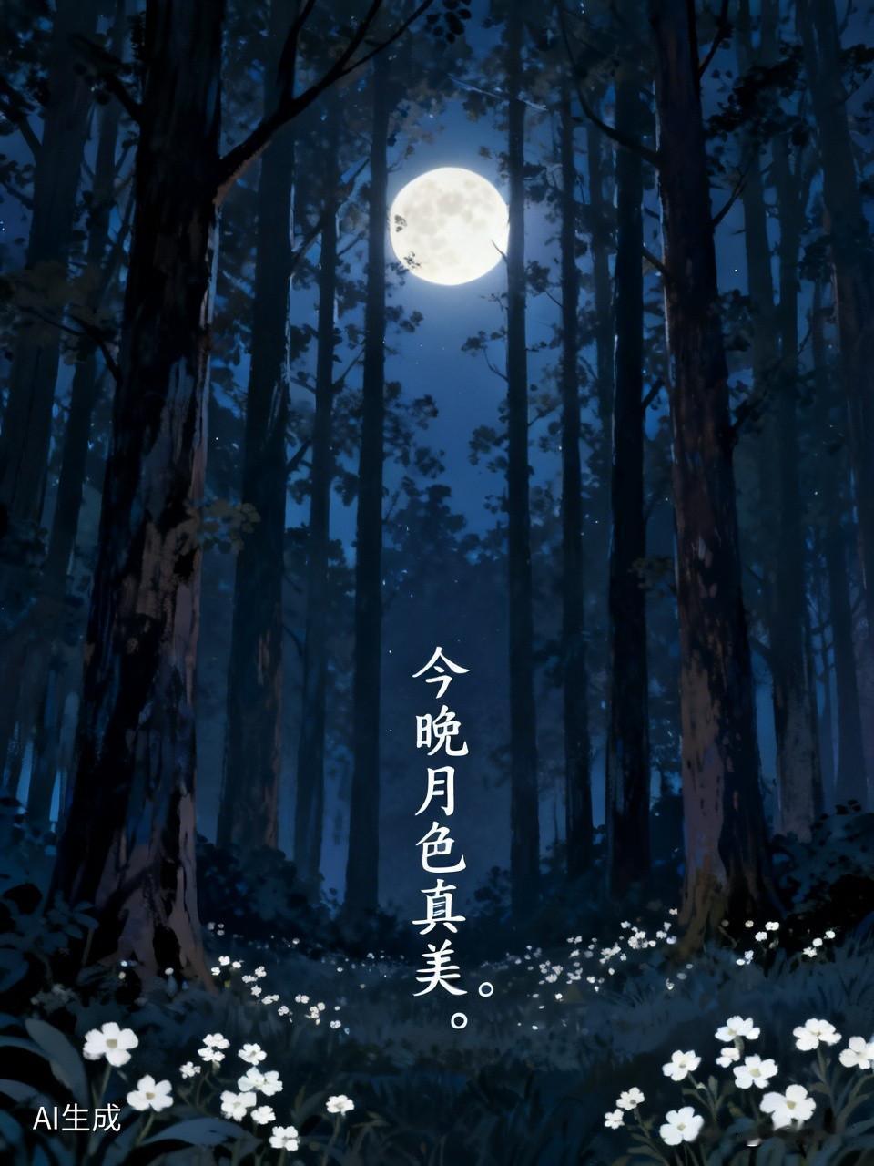 “今晚月色真美。”——夏目漱石将“我爱你”藏在月色里，温柔得不动声色。

浪漫从