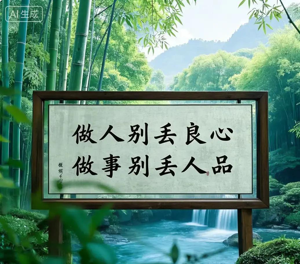 人这一生，钱可以少赚，官可以不做，但良心和人品一旦丢了，就再也捡不回来。

20