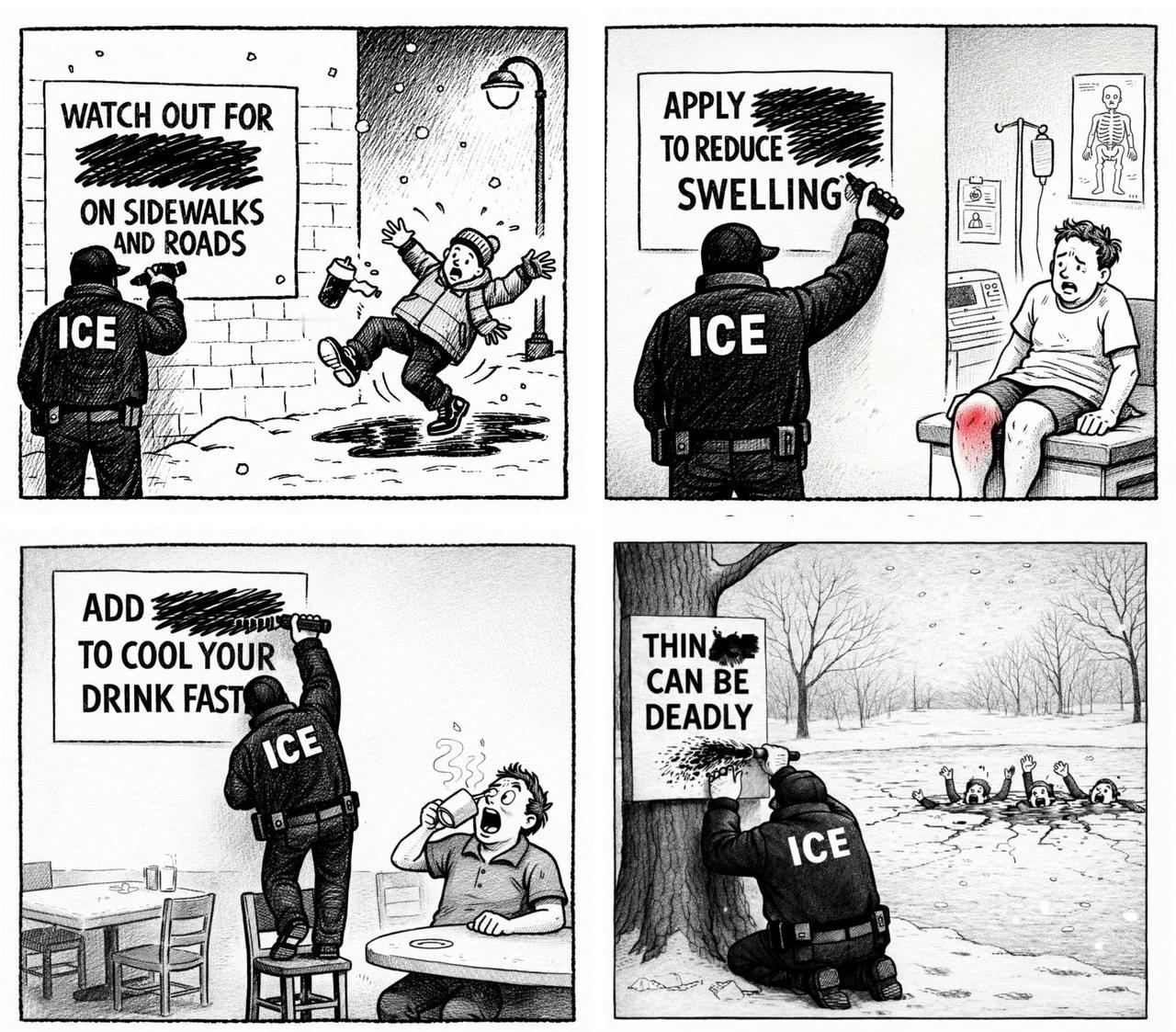 美国联邦紧急事务管理局警告称，在风暴警报中说“小心冰块”可能会引发网络梗图的出现