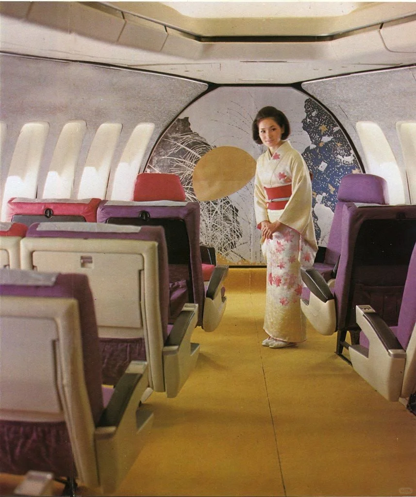 日本航空波音 747-100 头等舱，20 世纪 70 年代