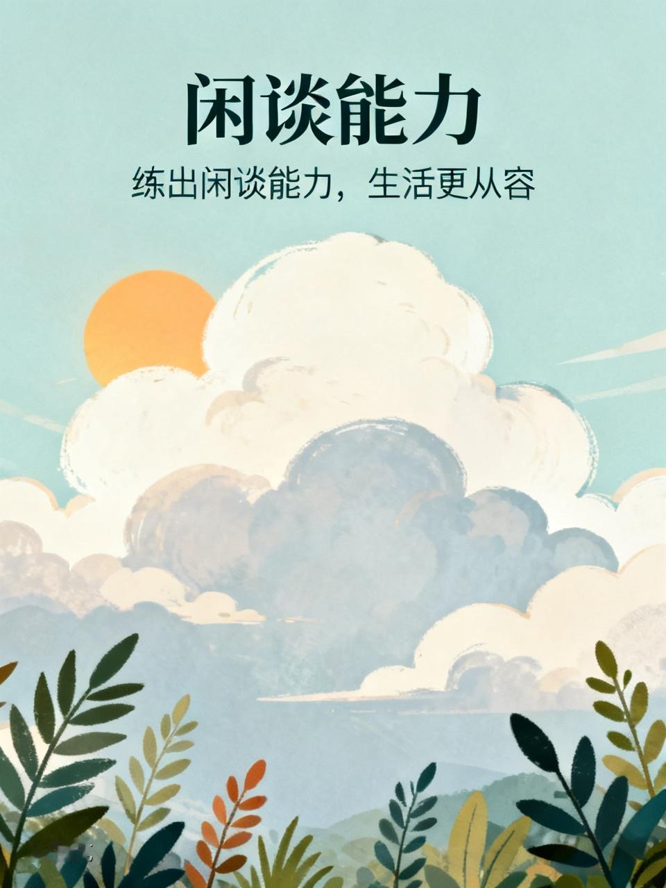 一定要练出闲谈能力。

你有没有发现，身边那些混得顺、人缘好的人，未必是专业能力