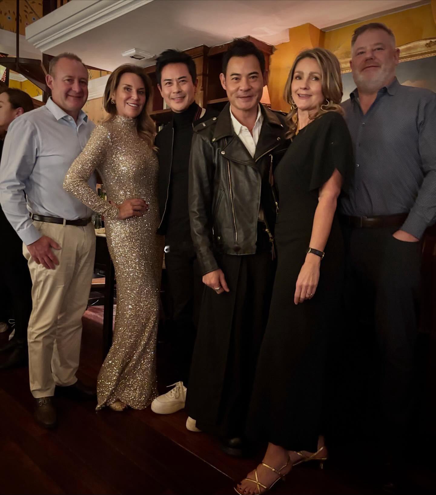 郑嘉颖、黄智贤、曹永廉出席品牌晚宴活动 