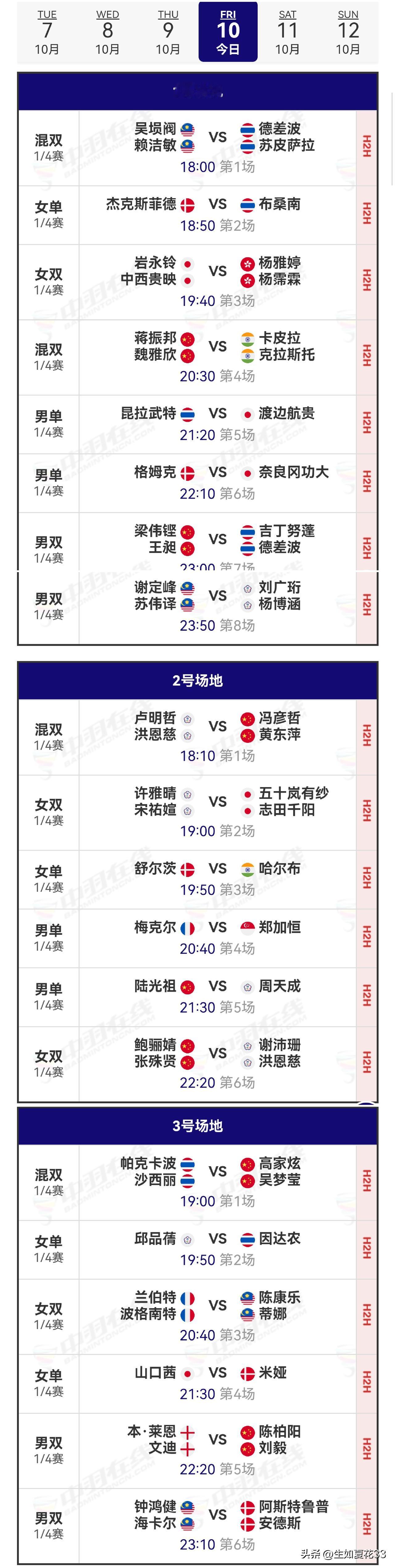 10日赛程2025年北极羽毛球公开赛 
     10月10日北京时间18:00
