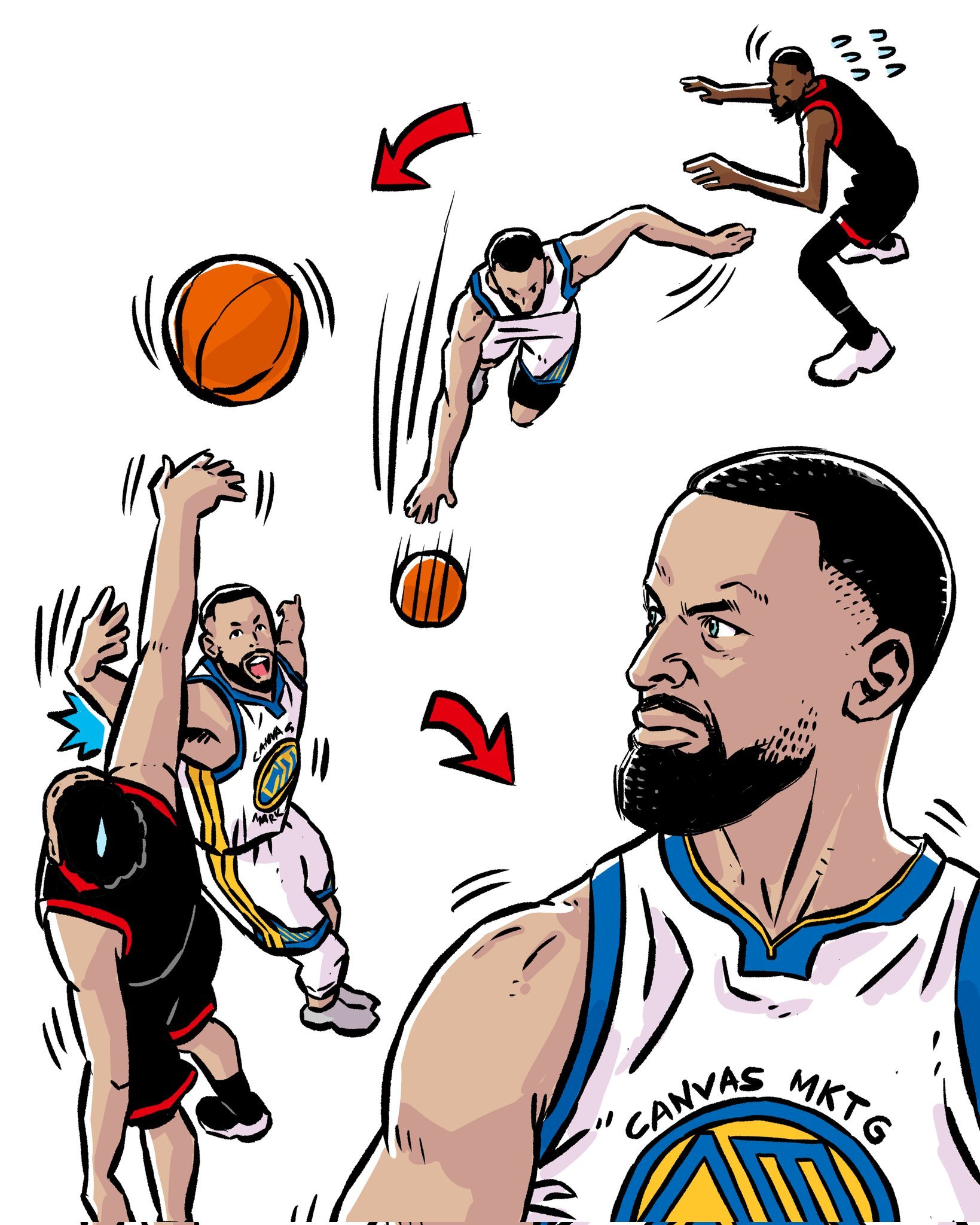 这一球有画面了，梦回16西决库里nba点赞成金