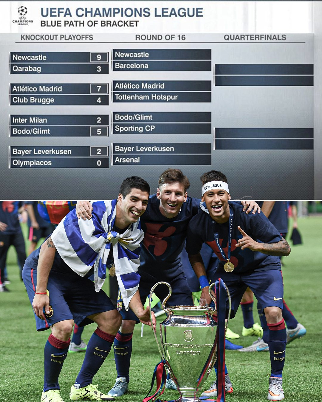 欧冠联赛一个半区有六支冠军球队，共获得31个冠军头衔；🤯另一个半区只有一支冠军