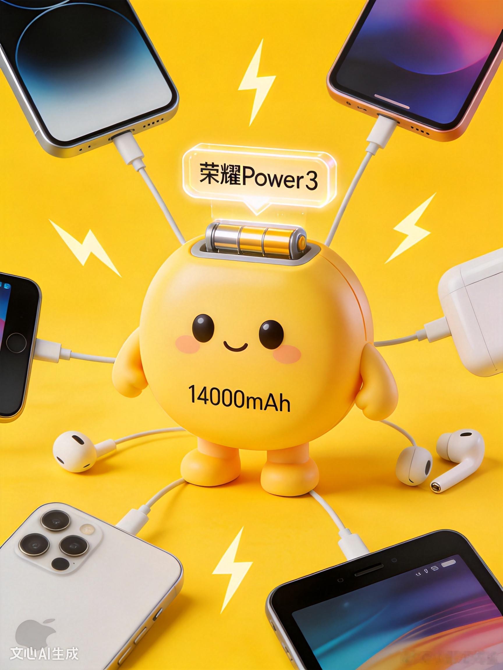 🔋荣耀Power3这电池容量直接杀疯了！14000mAh是什么概念？连续刷12