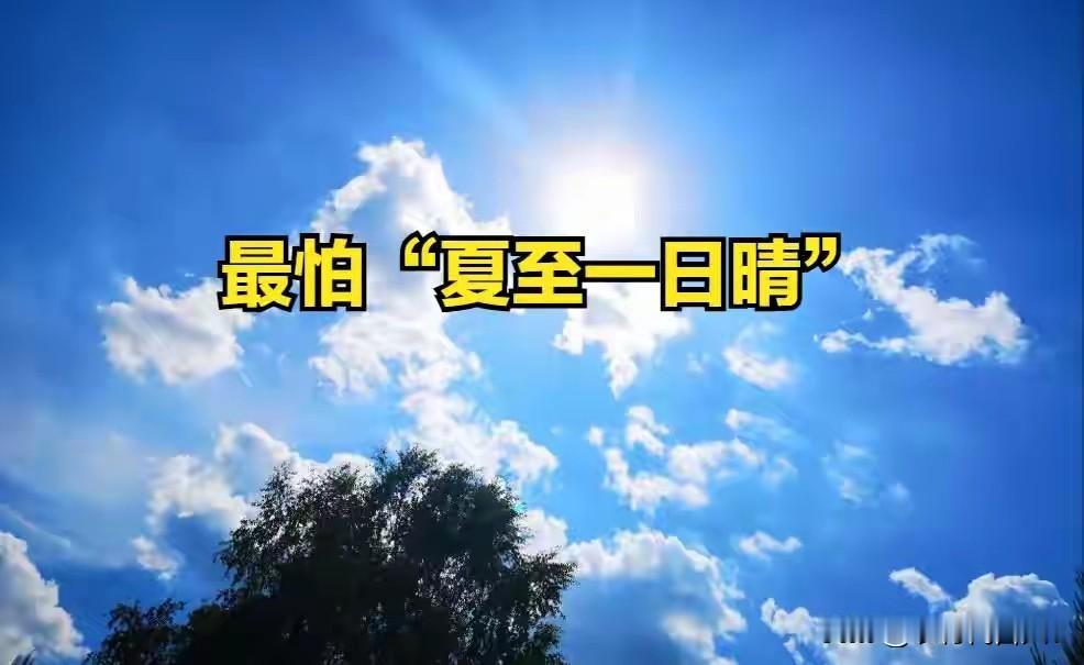 明日夏至，老人说最怕“夏至一日晴”，夏至天晴有啥预兆？了解下
 
夏至，作为二十