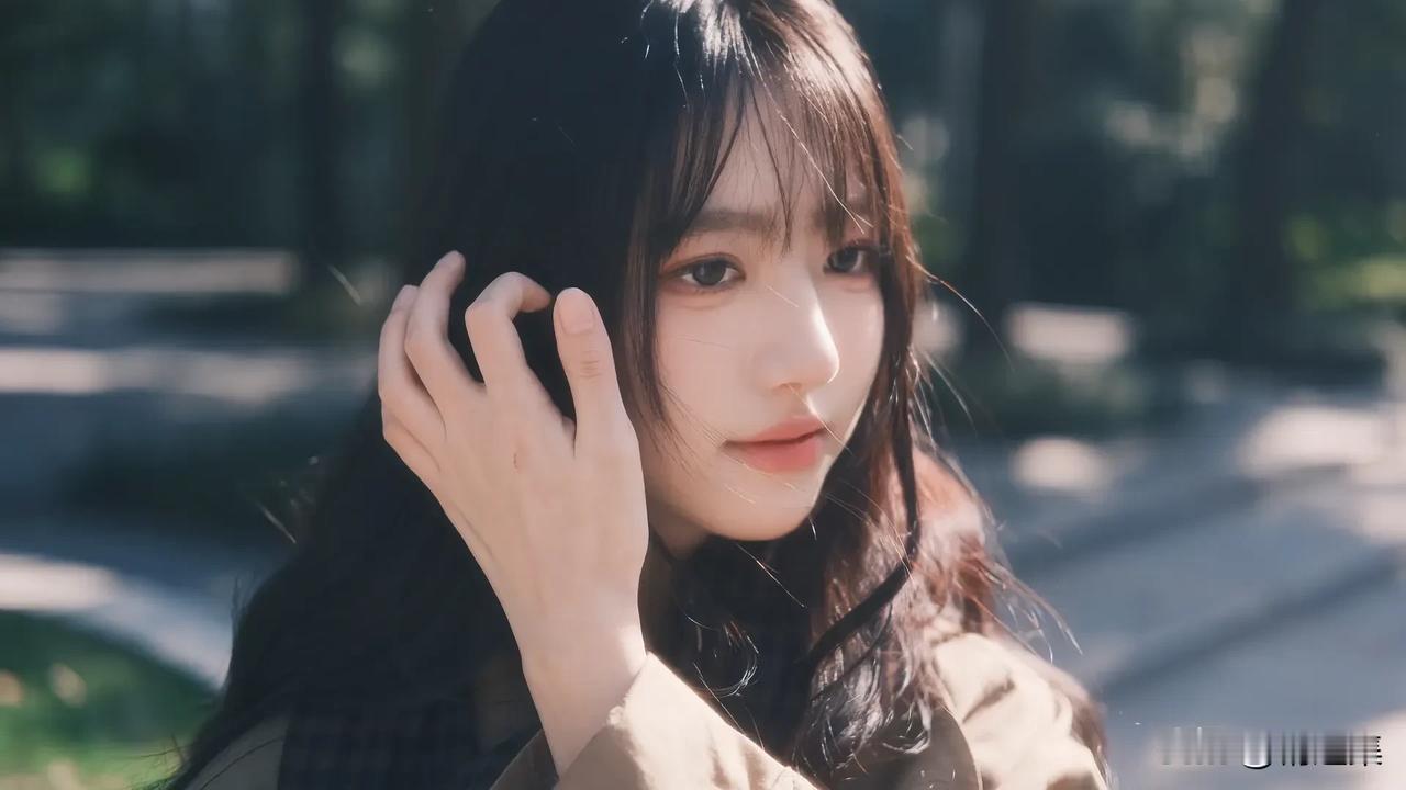 阳光洒落，温柔少女，静谧时光