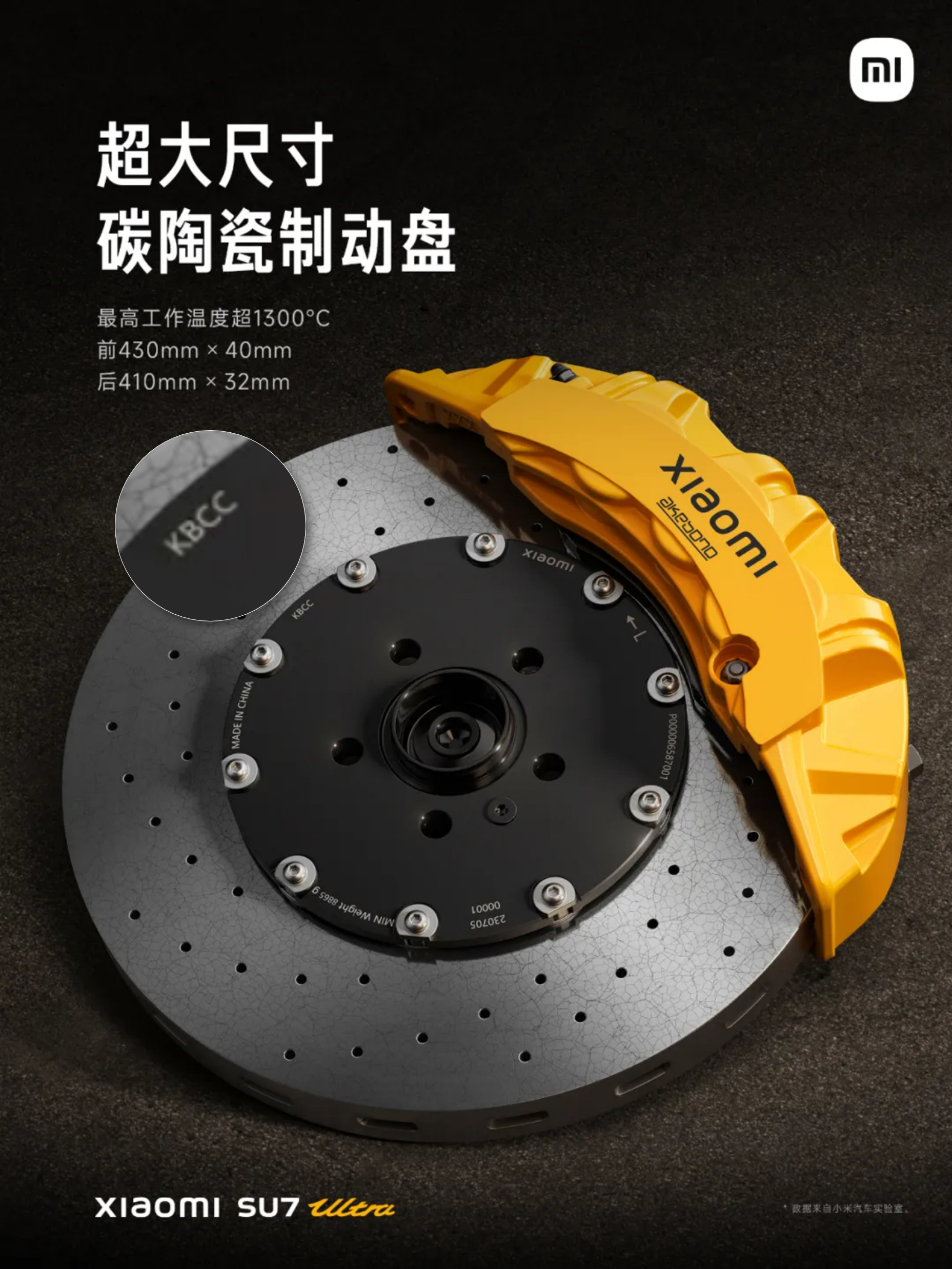 #小米SU7Ultra刹车盘就值一辆车# 小米 SU7U 大概率用的是金博股份的