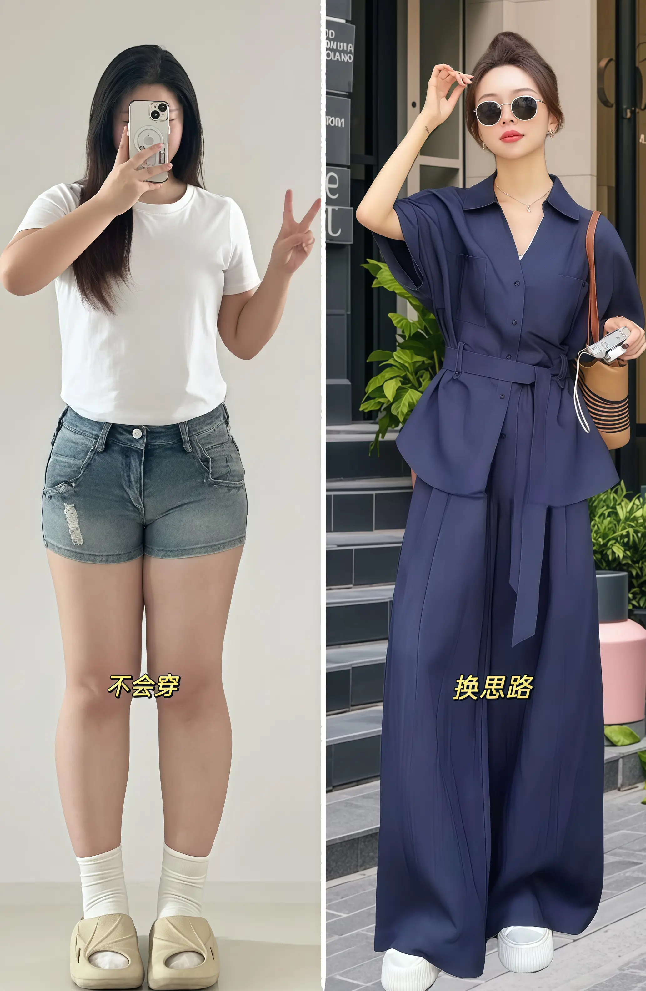 终于找到了很适合微胖女生的通行气质套装，安排上，前后都是包包瘦瘦的身形...