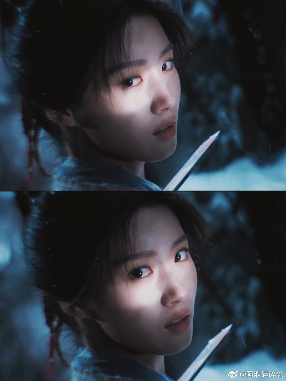 卢昱晓美人一大跳  路透里卢昱晓明艳动人，红衣扮相惊艳四方，用心演绎南衣，这部作