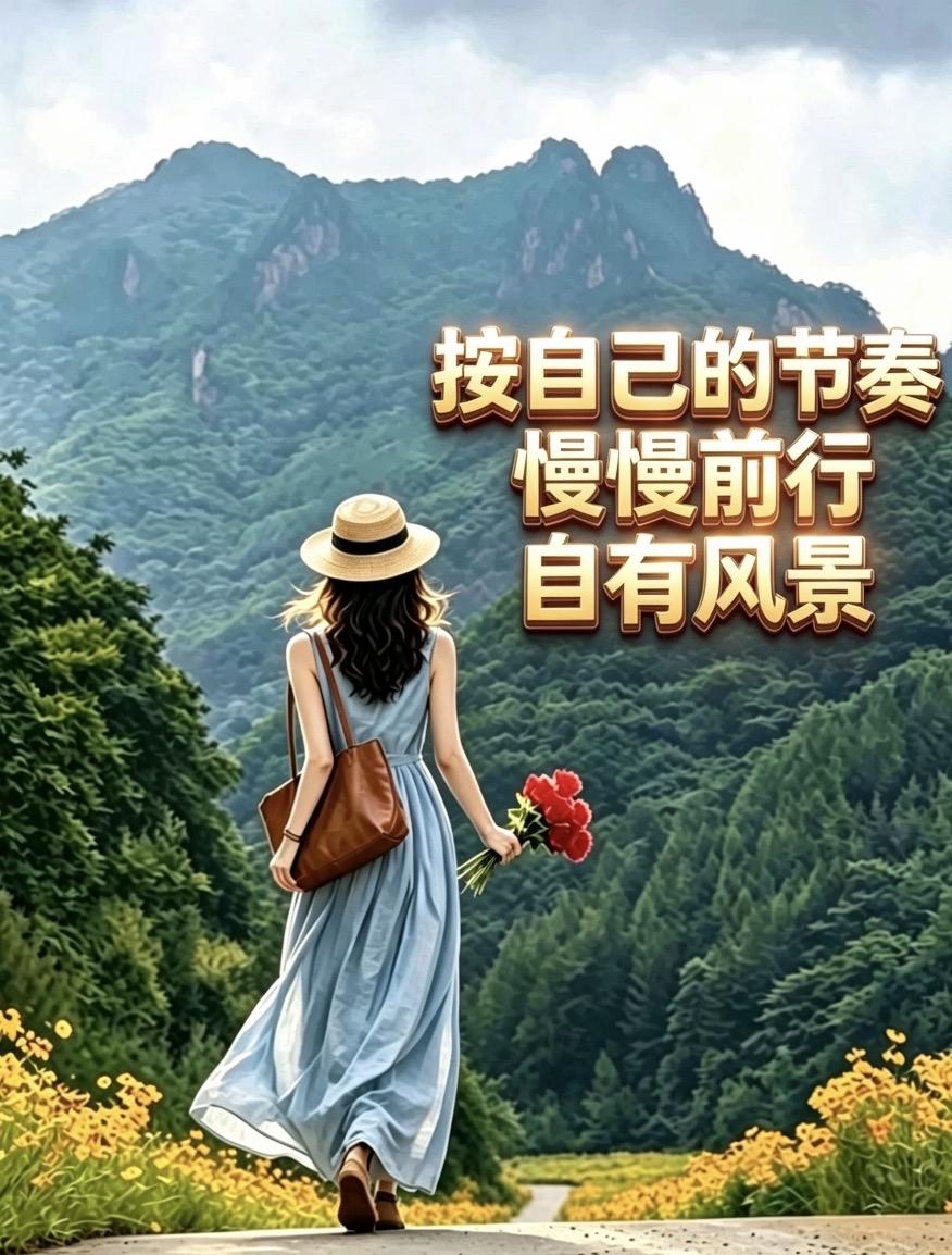 按自己的节奏，慢慢前行

不必追赶旁人的节奏，
每个人都有属于自己的花期。

允