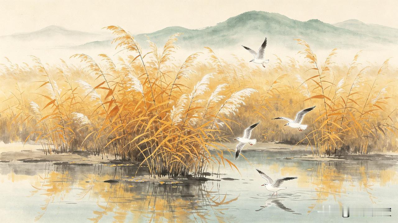 柳绿勾闲鹭，
芦黄牵野鸥。

“勾”字用得极好，想一副动词匹配的下联，很费了点心