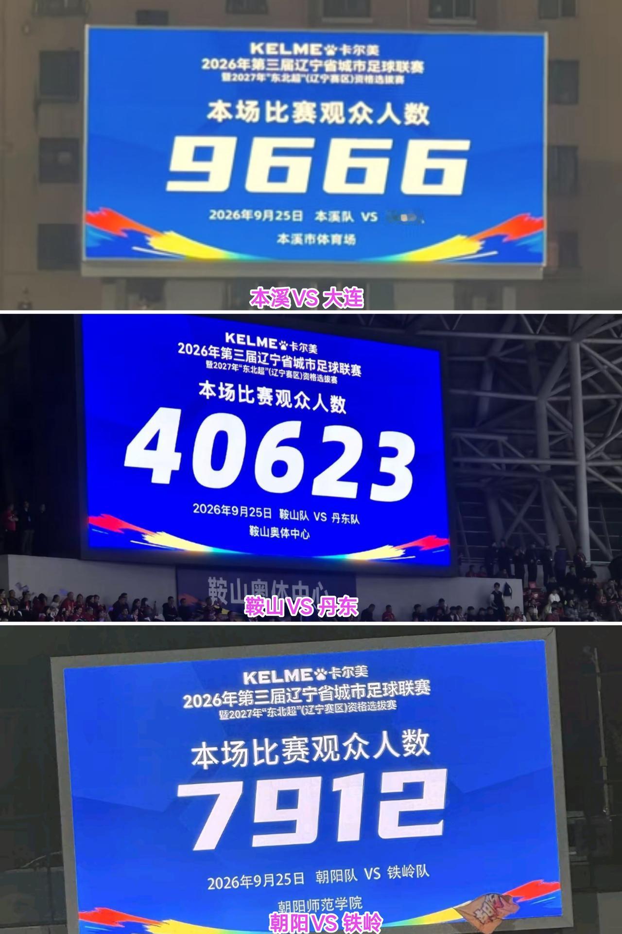昨天的辽超联来鞍山、本溪、朝阳观看比赛的观众数量创了历史新高。具体来说鞍山与丹东