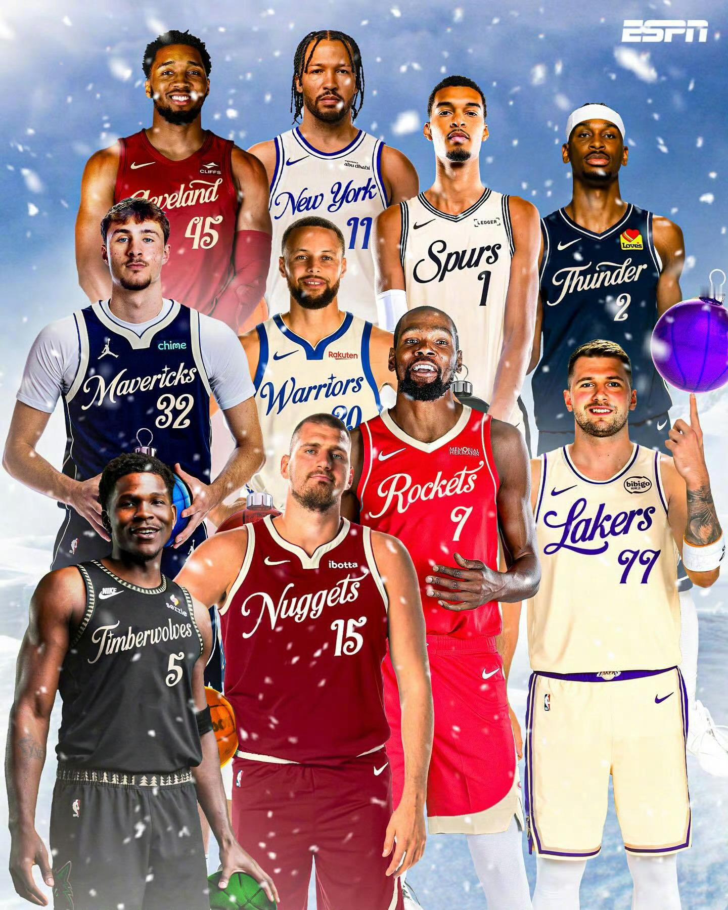 ESPN开始预热今年的圣诞大战了🎄 