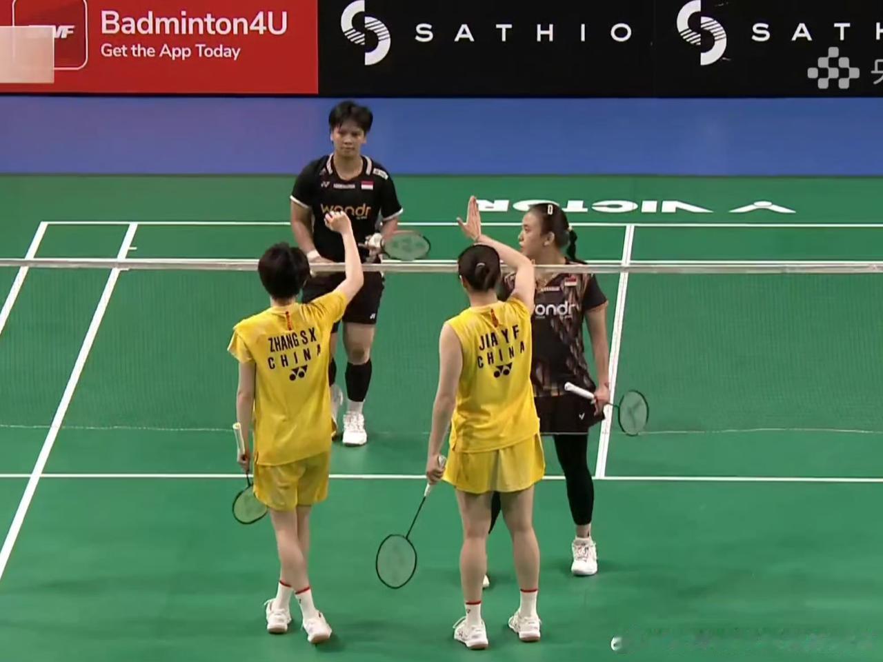 6月14日国羽女双很稳定，贾一凡很适合双打，和谁配多很搭。这次贾一凡和张殊贤2比