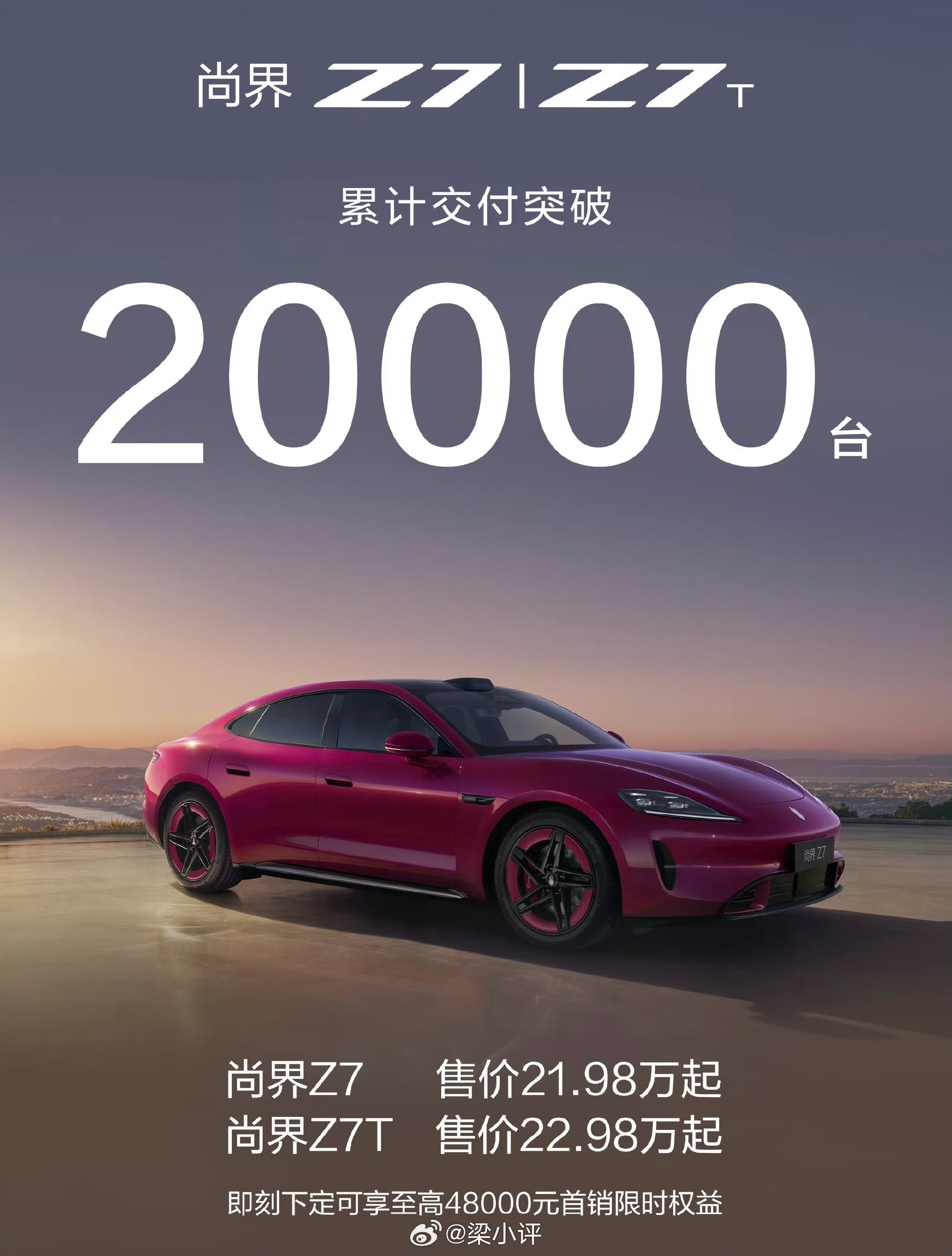 尚界Z7和Z7T，双车累计交付量突破2万台！肖战粉丝太给力了 