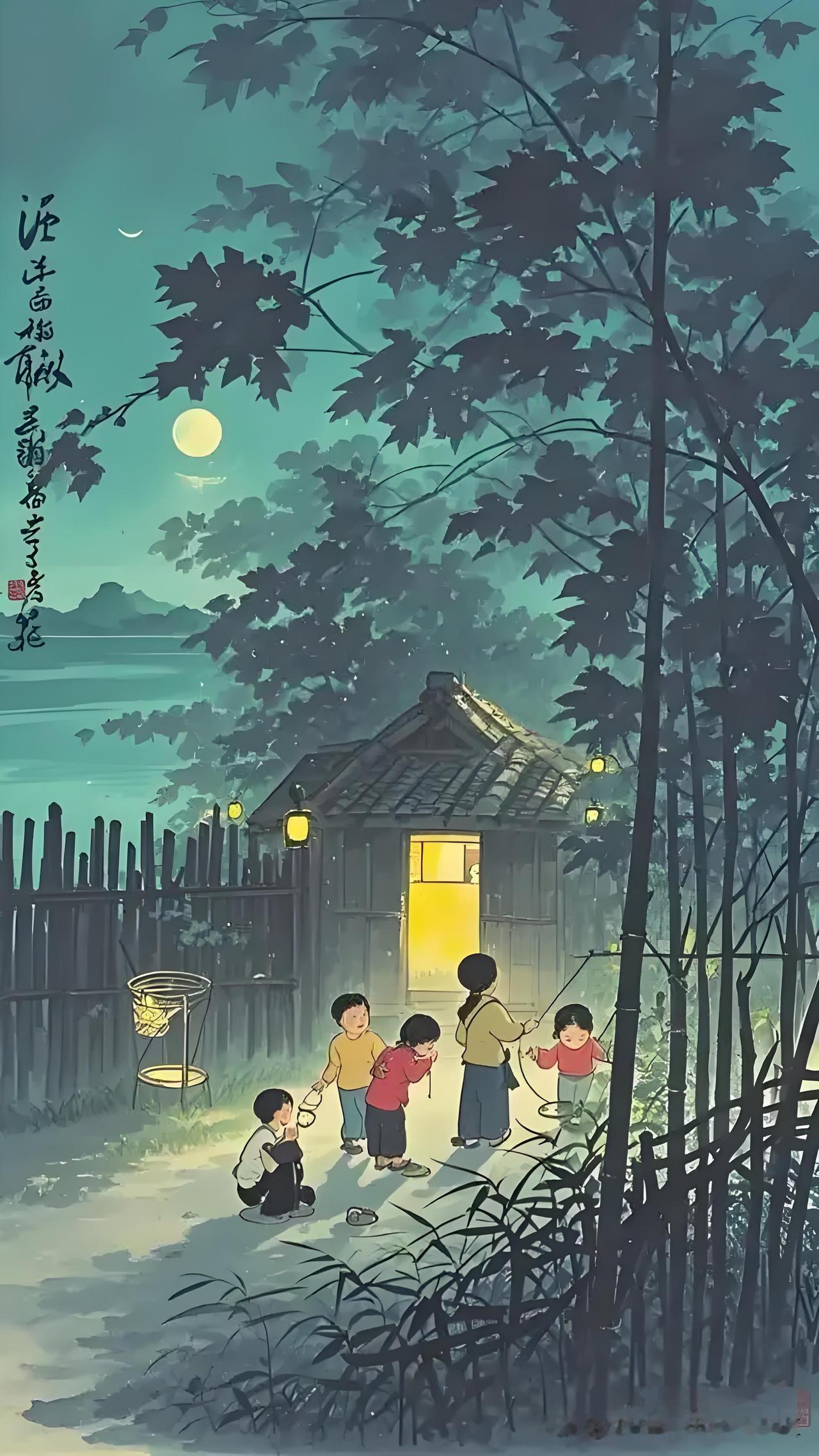 《暑夜》
——清·杨凤苞
暑雨萧寥向晚收，
小庭夜景近新秋。
一林露叶约凉思，
