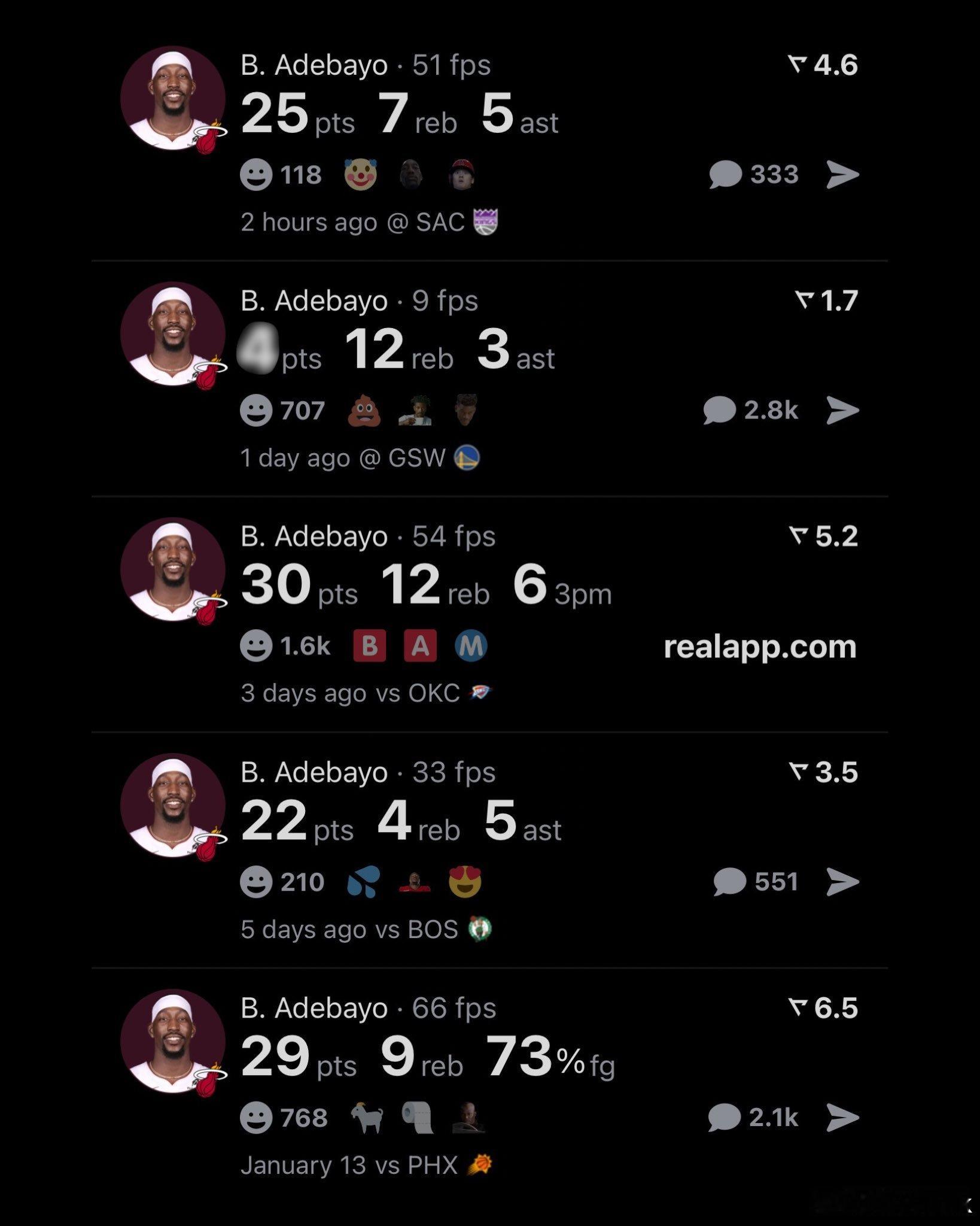 阿德巴约这几场数据，要回到赛季初的阿德巴约了吗nba常规赛迈阿密热火