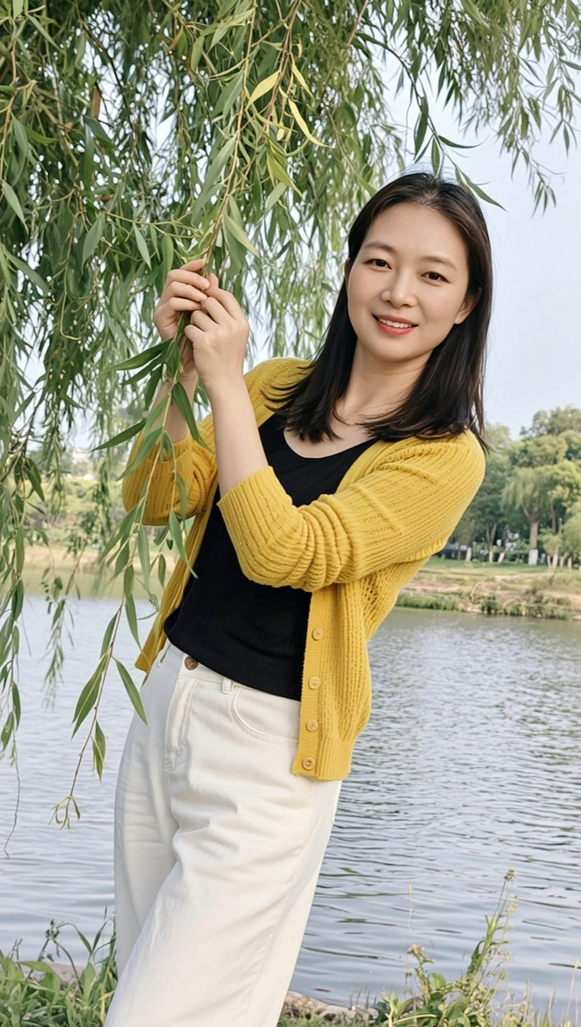 AI湖畔生活照  甜系女孩 时尚穿搭少女写真日常分享