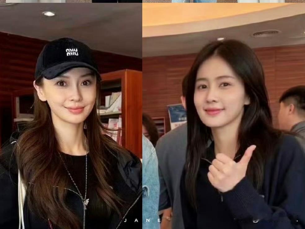 跑男一姐同台
年轻就是好呀，纯素颜，都是长头发
31岁的白鹿赢了35岁的杨颖
女