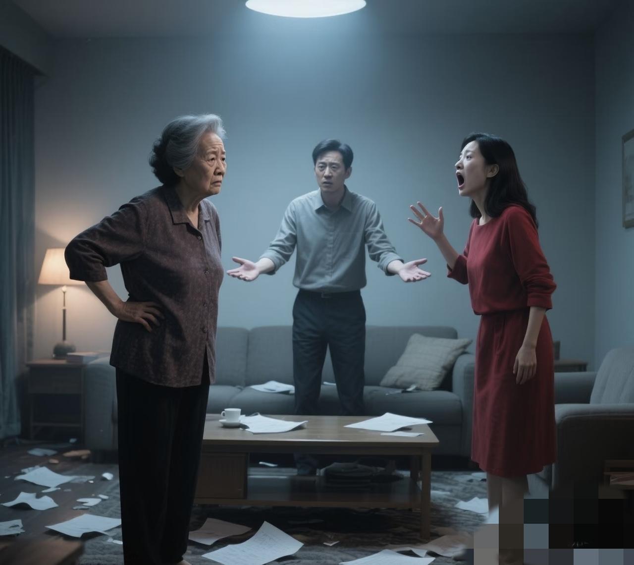 儿媳妇对着婆婆一顿连珠炮，句句扎心，老公在旁边一声不吭，活像个木头人。看着是媳妇